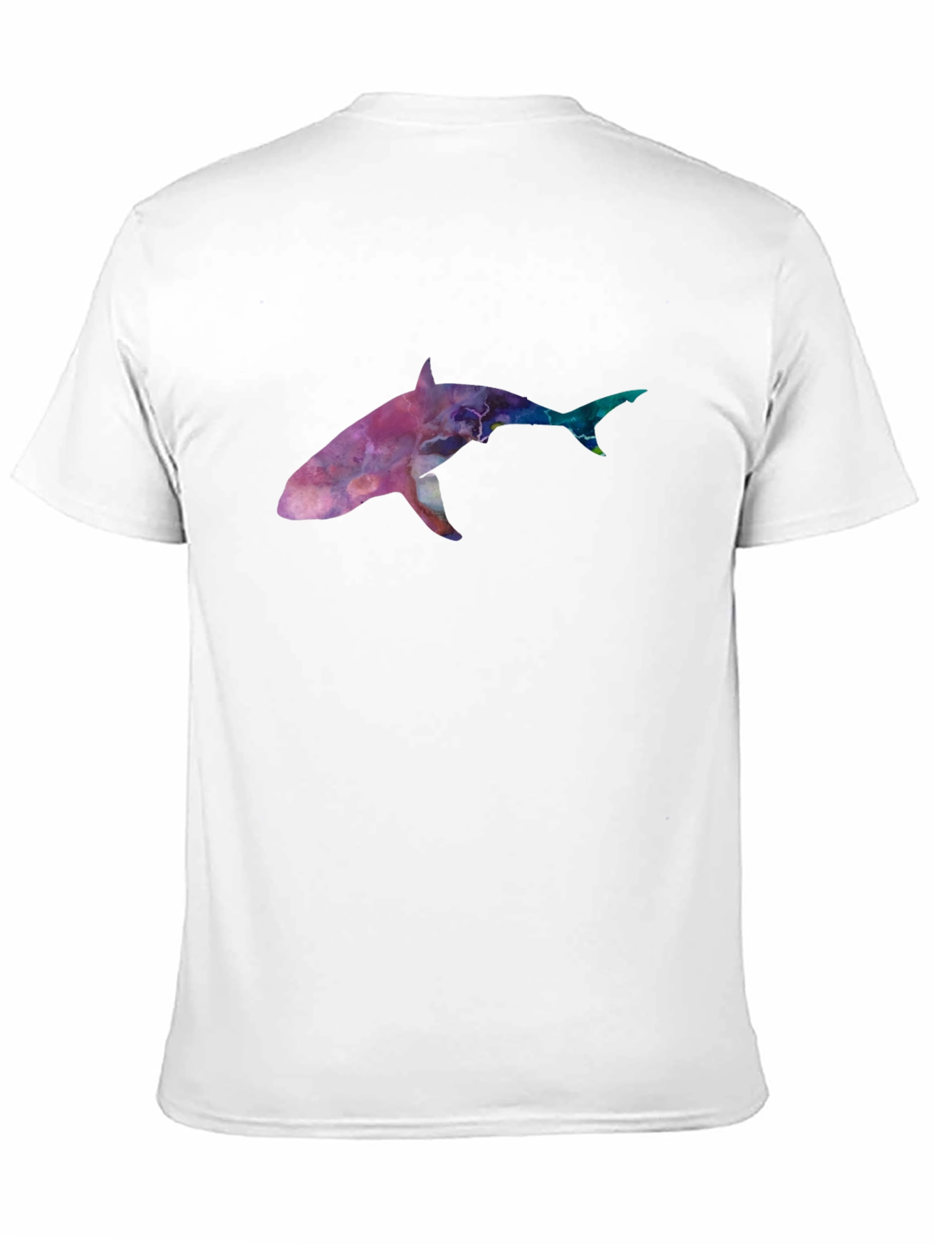 Black Galaxy Shark Graphic Tee - Black Cotton Blend view 11