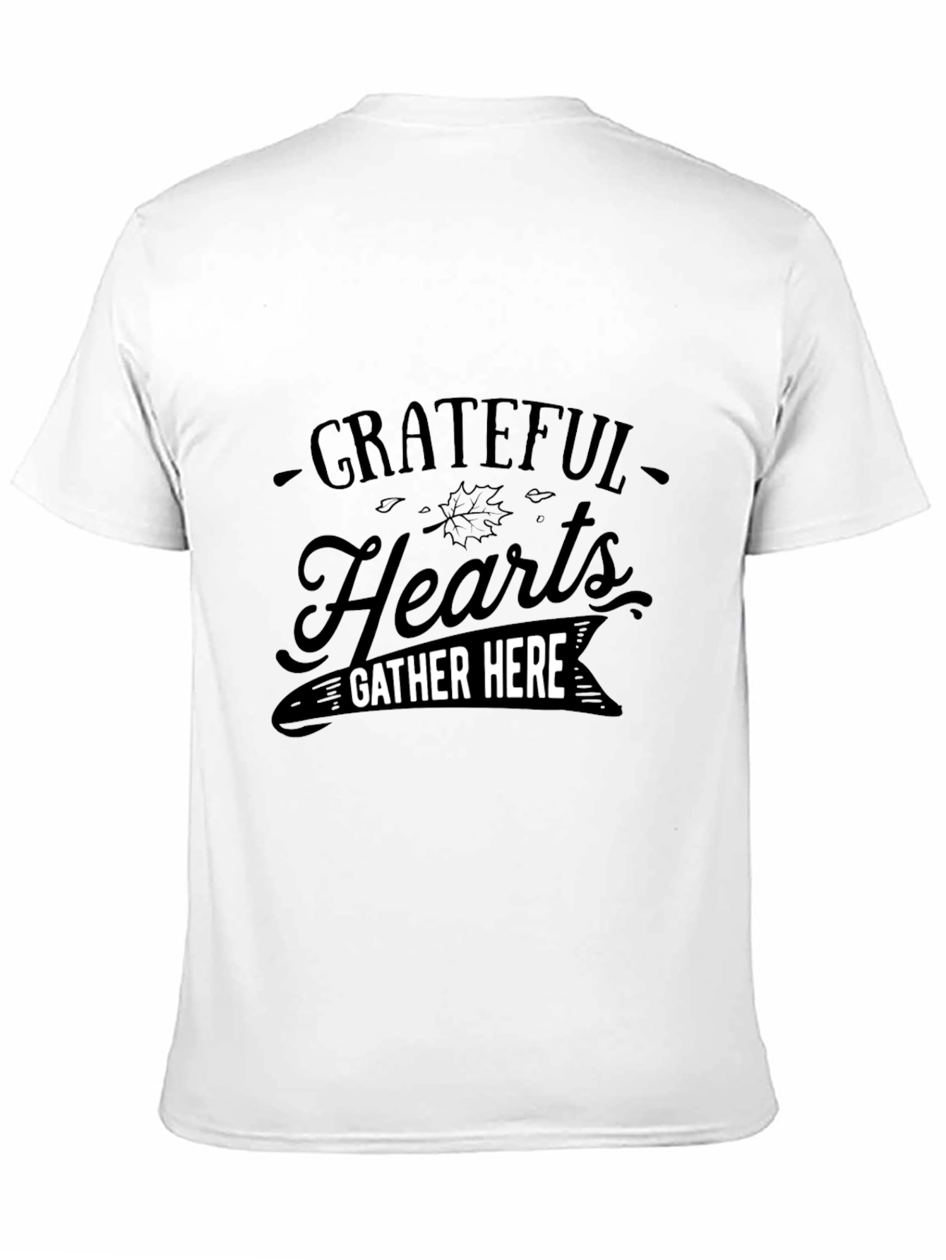 Black Grateful Hearts Gather Here Black T-Shirt view 11