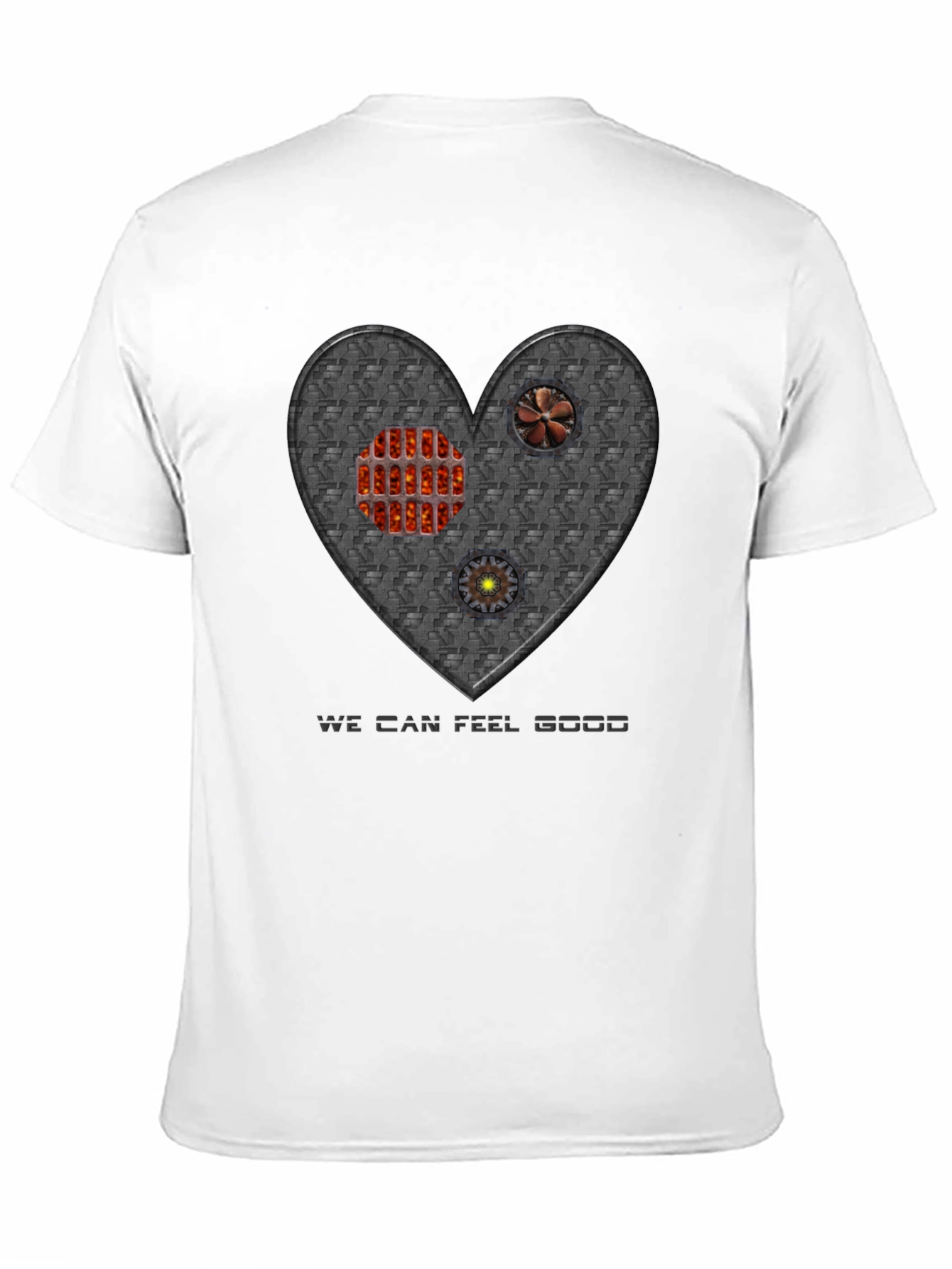 Black Steampunk Heart T-Shirt - Feel Good view 11