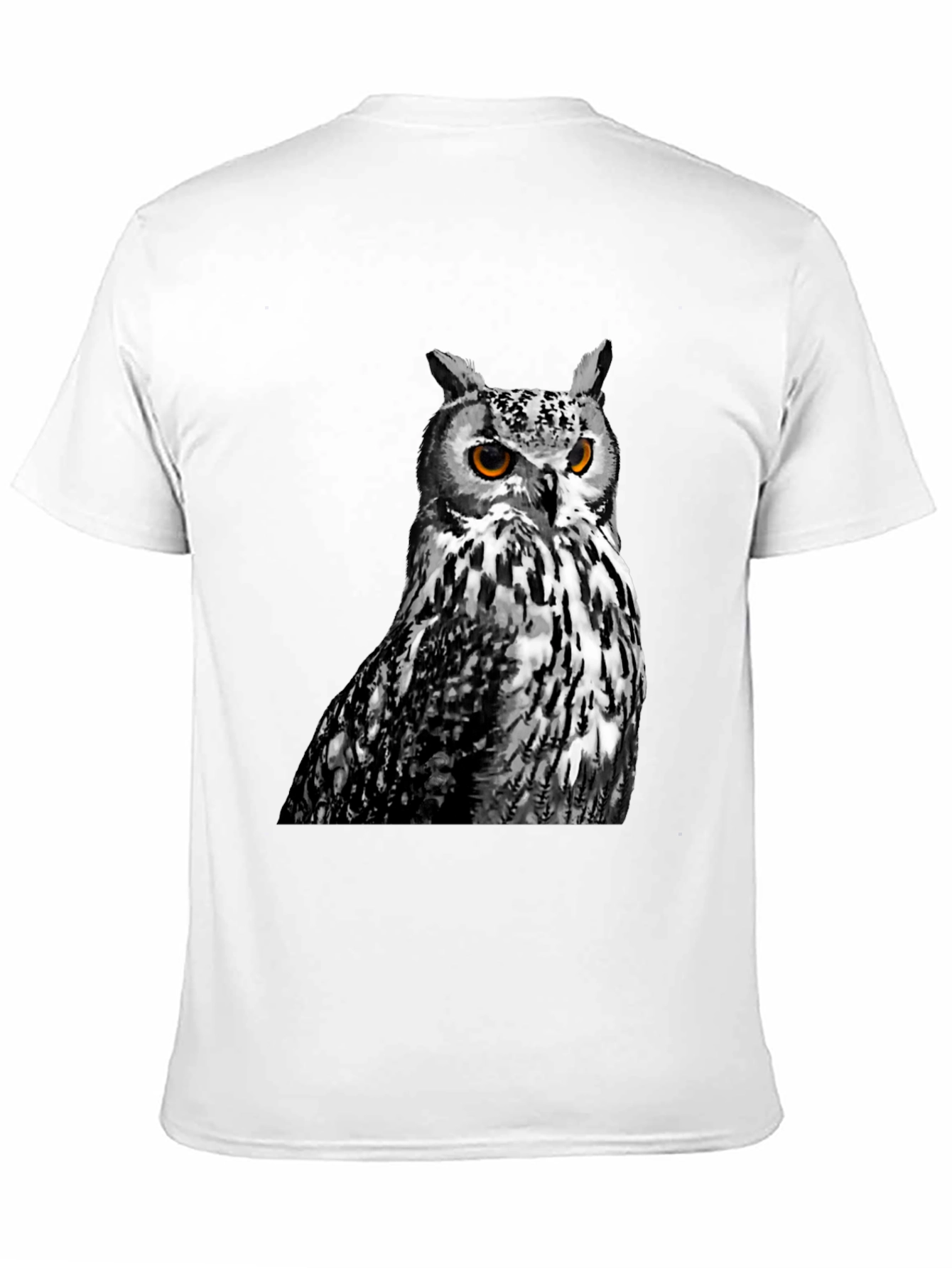 Black Owl Graphic Print Crew Neck T-Shirt view 11