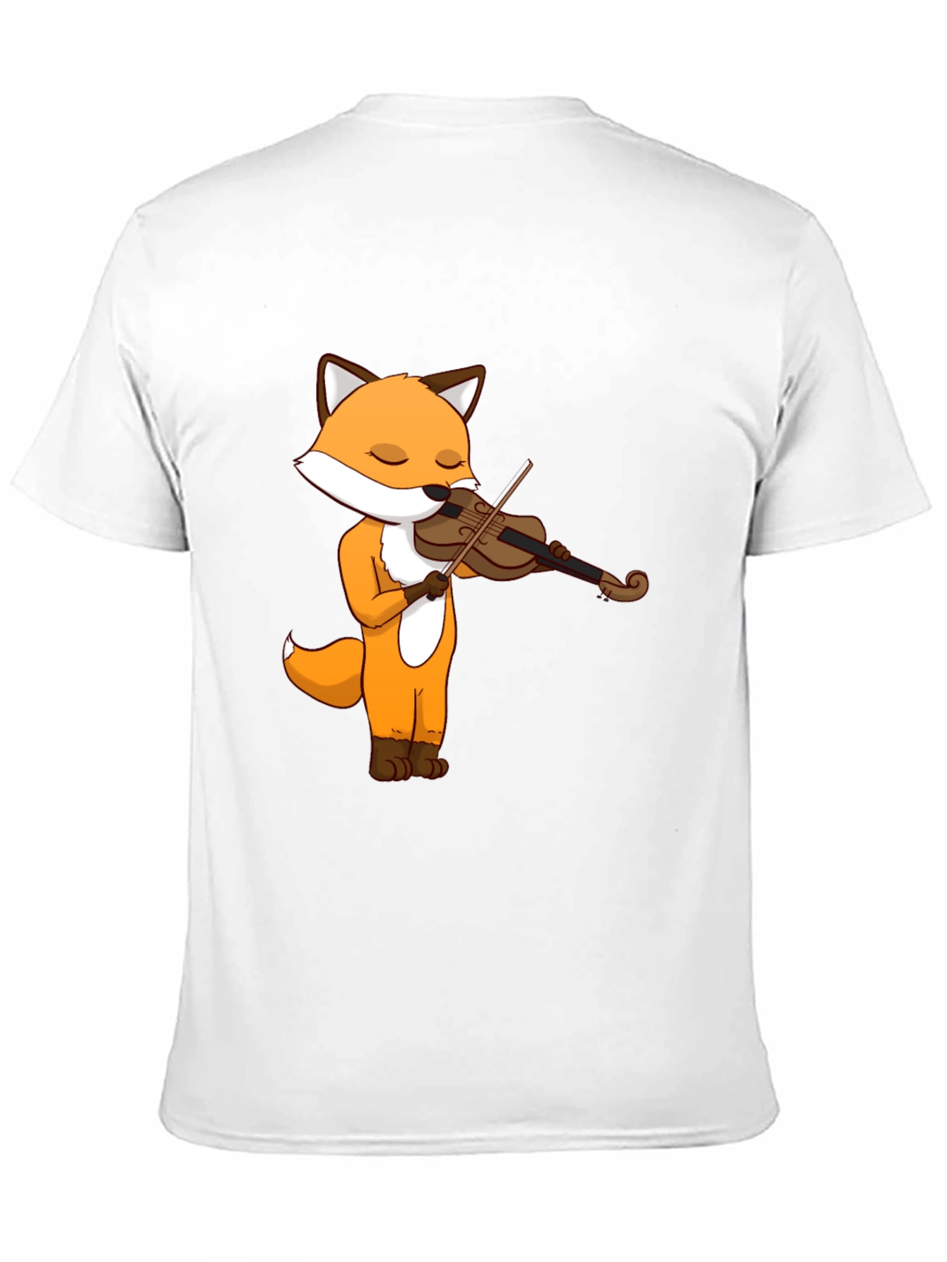 Black Fox Violinist Graphic Tee - Unisex Cotton T-Shirt view 11