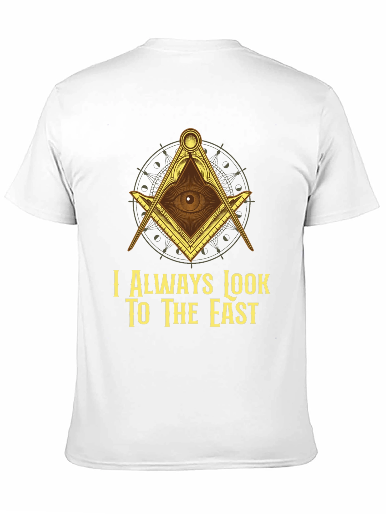 Black Masonic Eye T-Shirt - I Always Look To The East view 11
