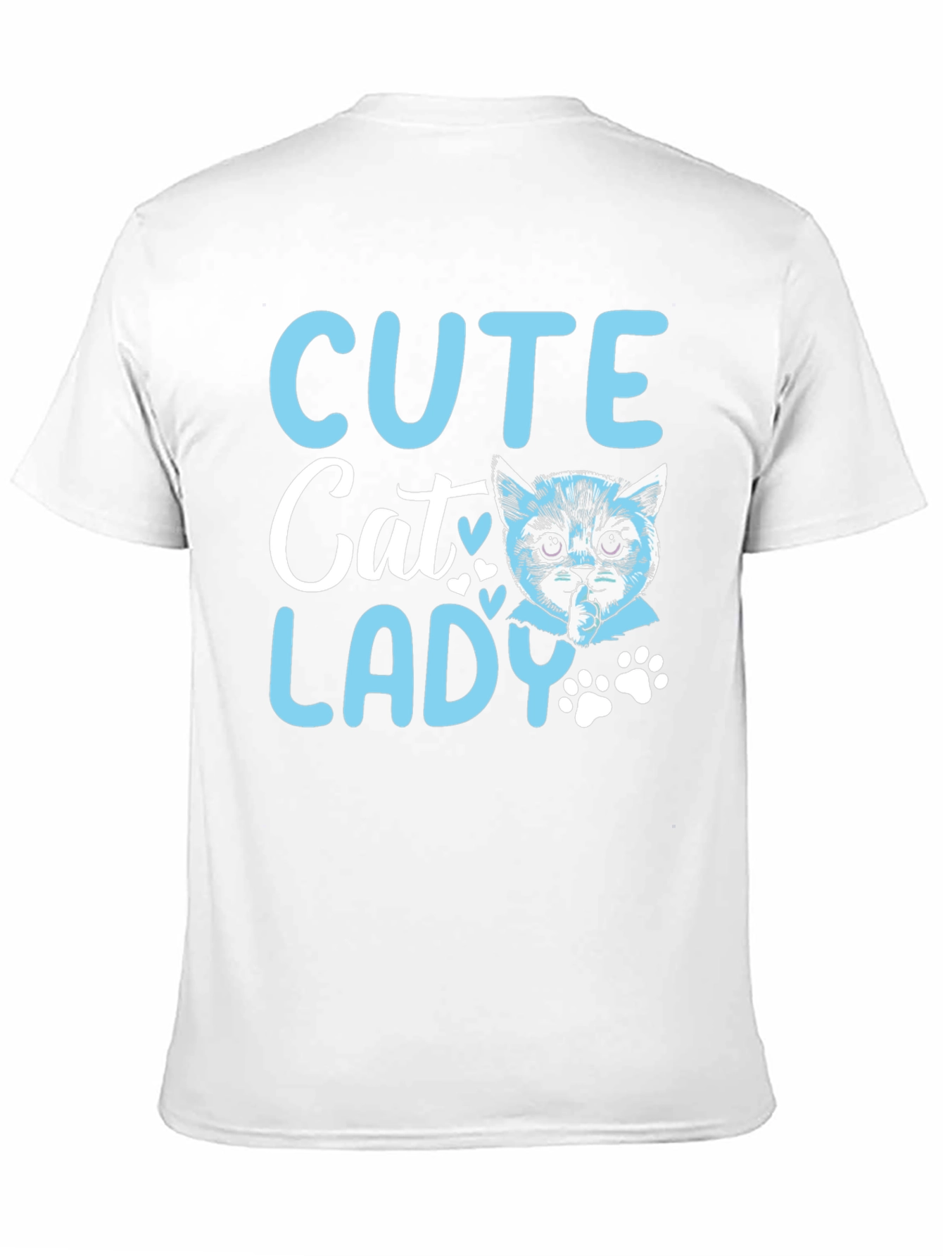 Black Cute Cat Lady Graphic T-Shirt view 11