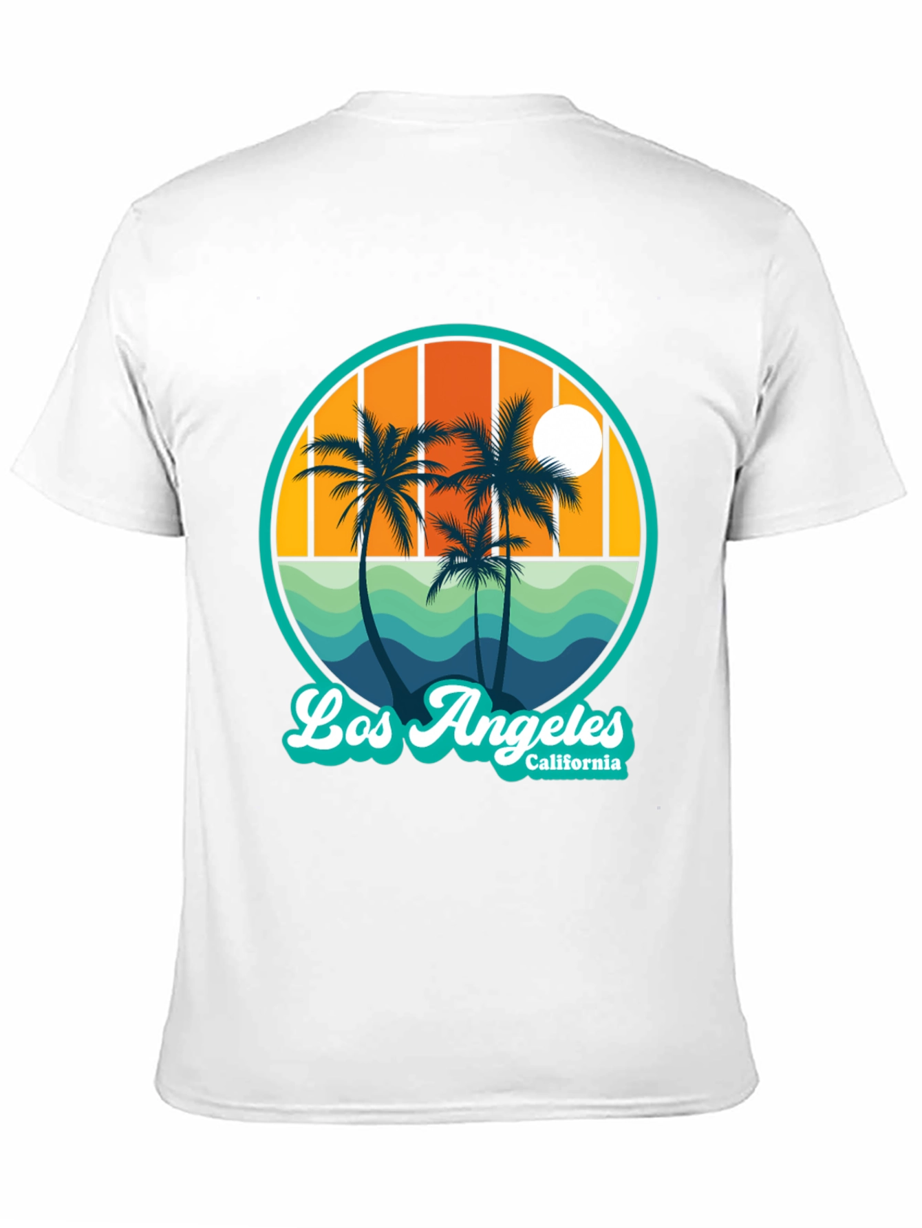 Black Los Angeles California Palms Graphic T-Shirt view 11