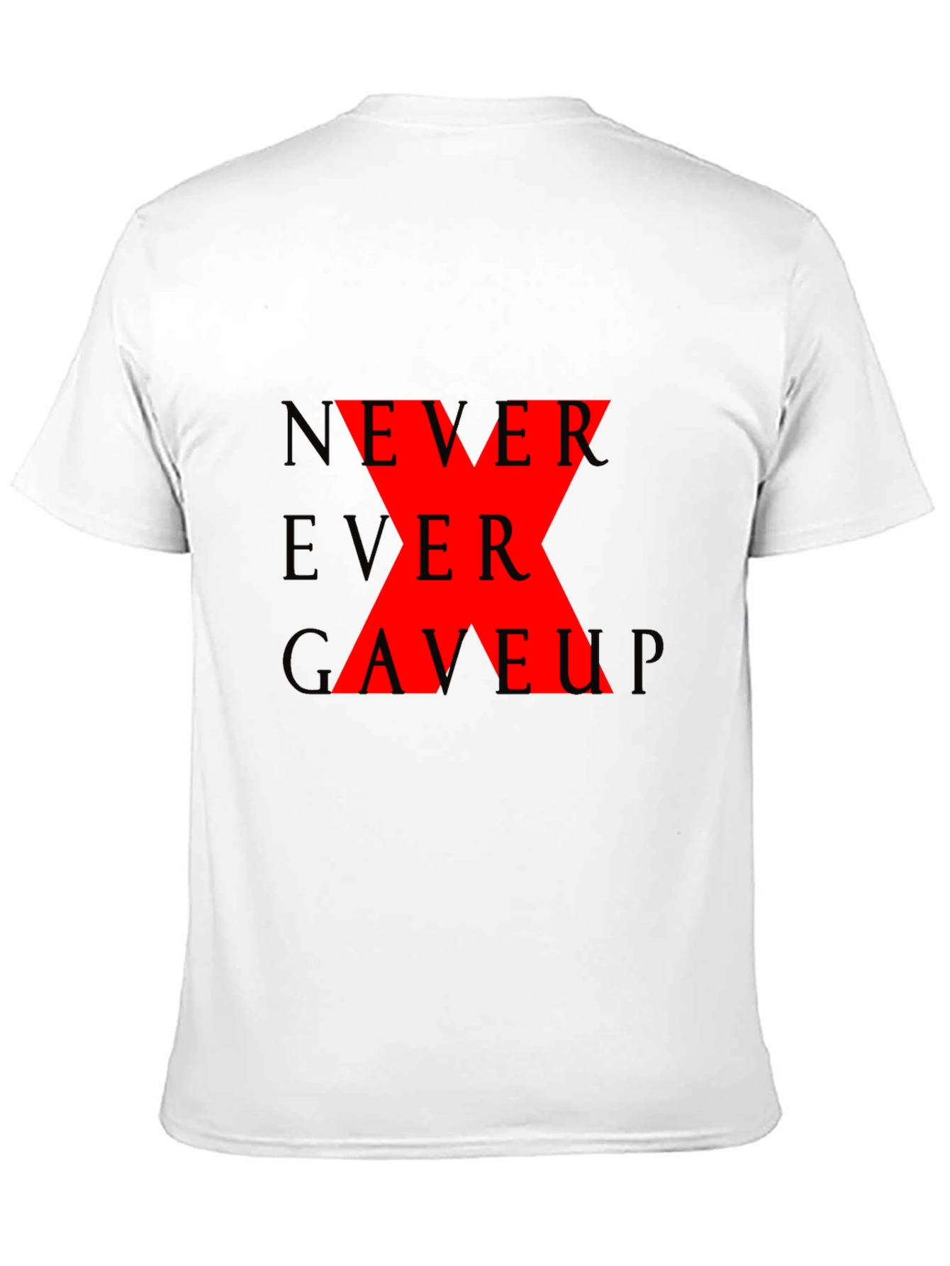 Black Never Ever Gave Up Graphic T-Shirt view 11