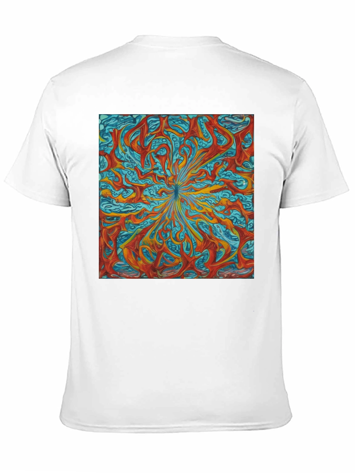 Black Abstract Art Graphic Tee - Stylish Men's T-Shirt view 11