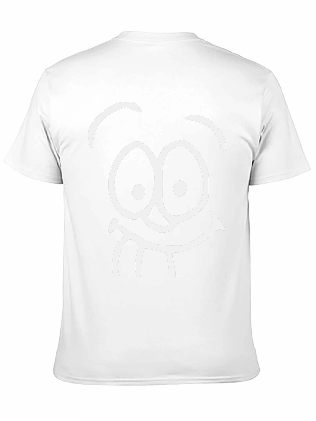Black Funny Face Black T-Shirt - Cartoon Style view 11