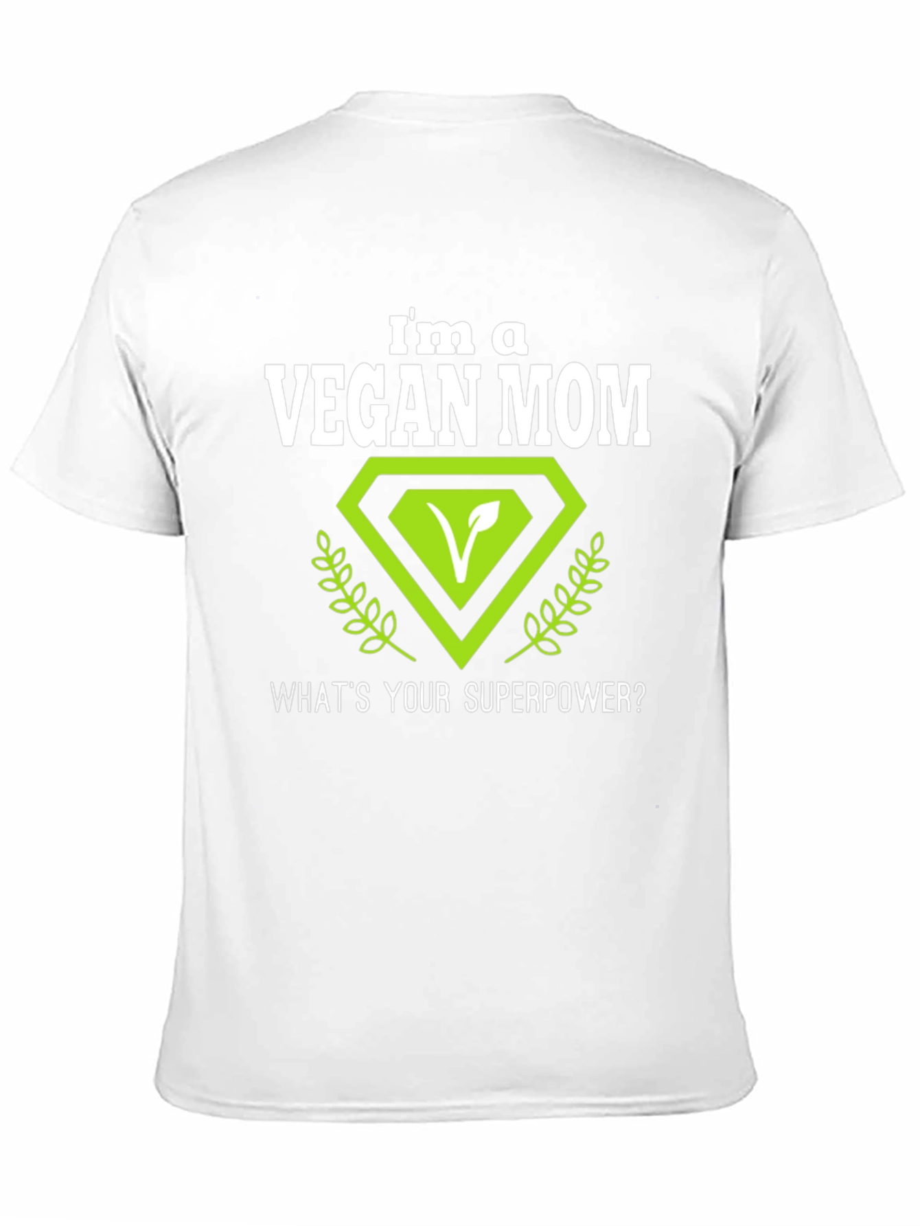 Black Vegan Mom T-Shirt - Superpower Design view 11