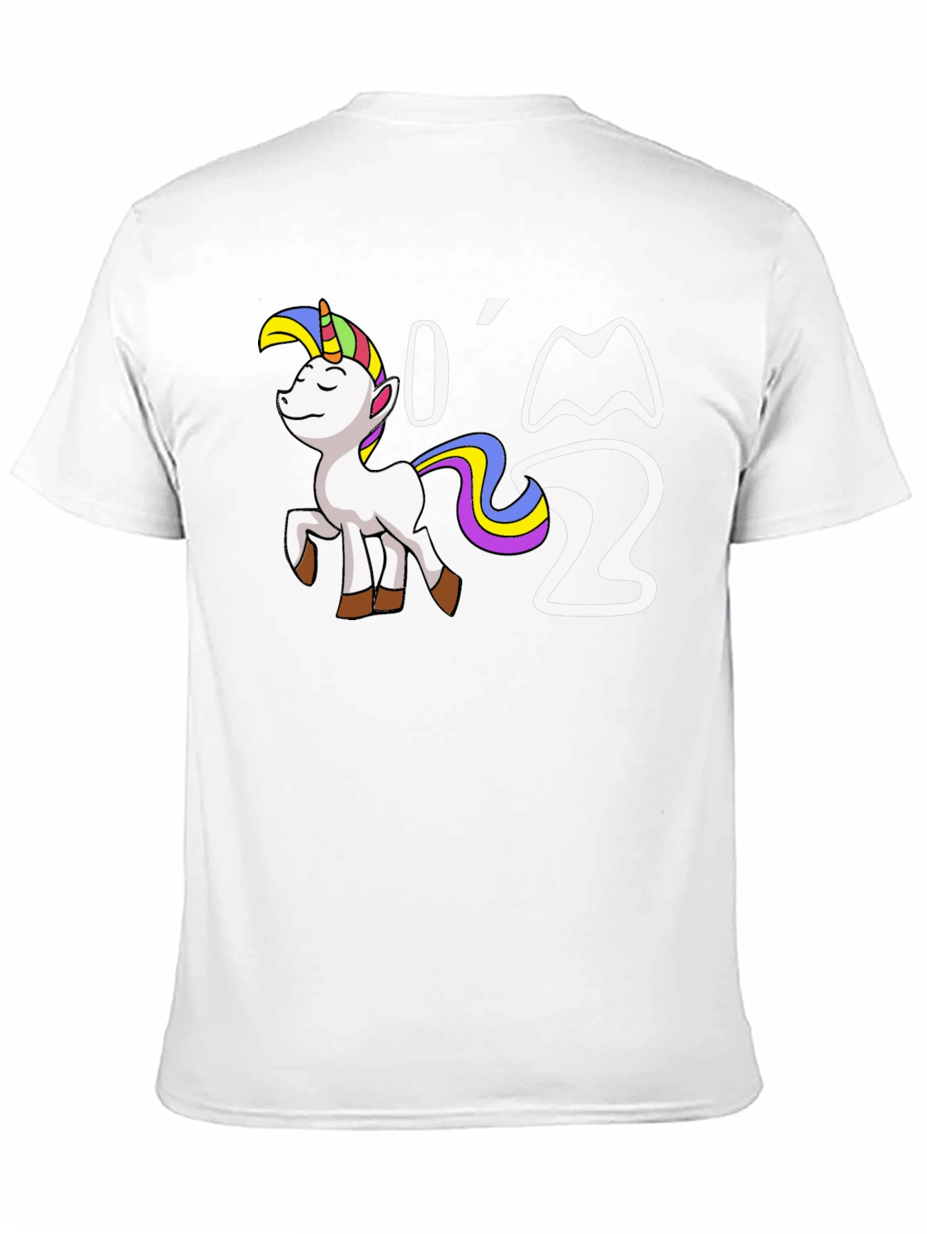 Black I'm Two Unicorn Birthday T-Shirt view 11