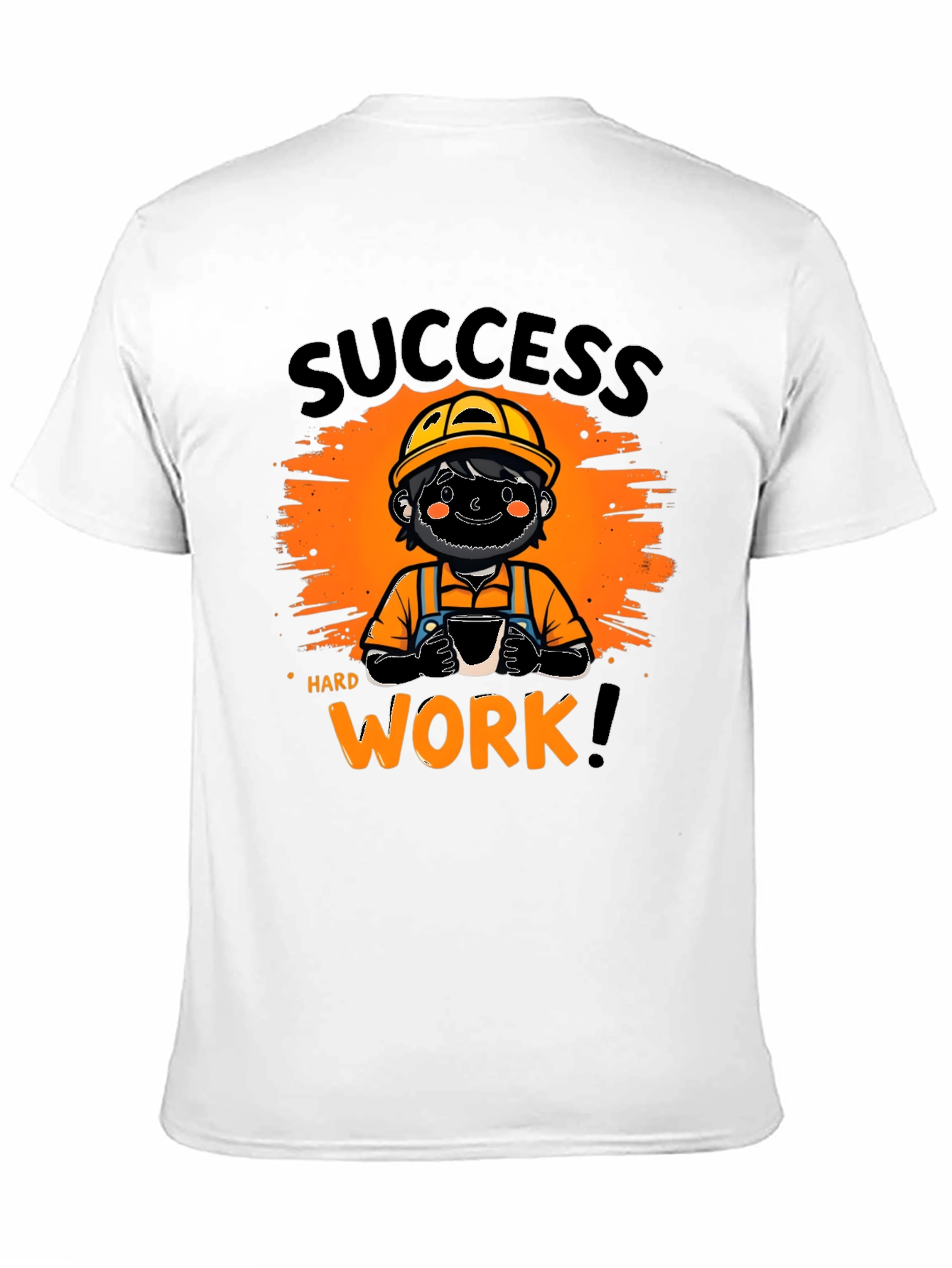 Black Success Hard Work Graphic T-Shirt view 11