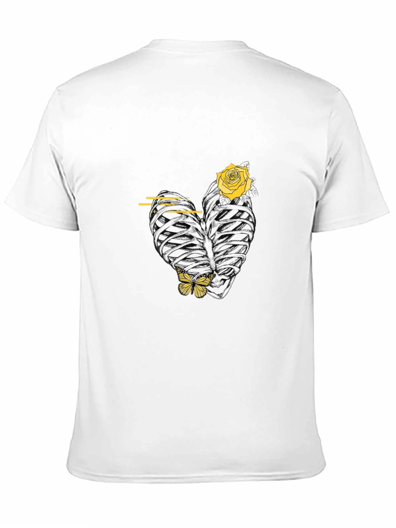 Heart Rib Cage Rose Graphic Tee - 11