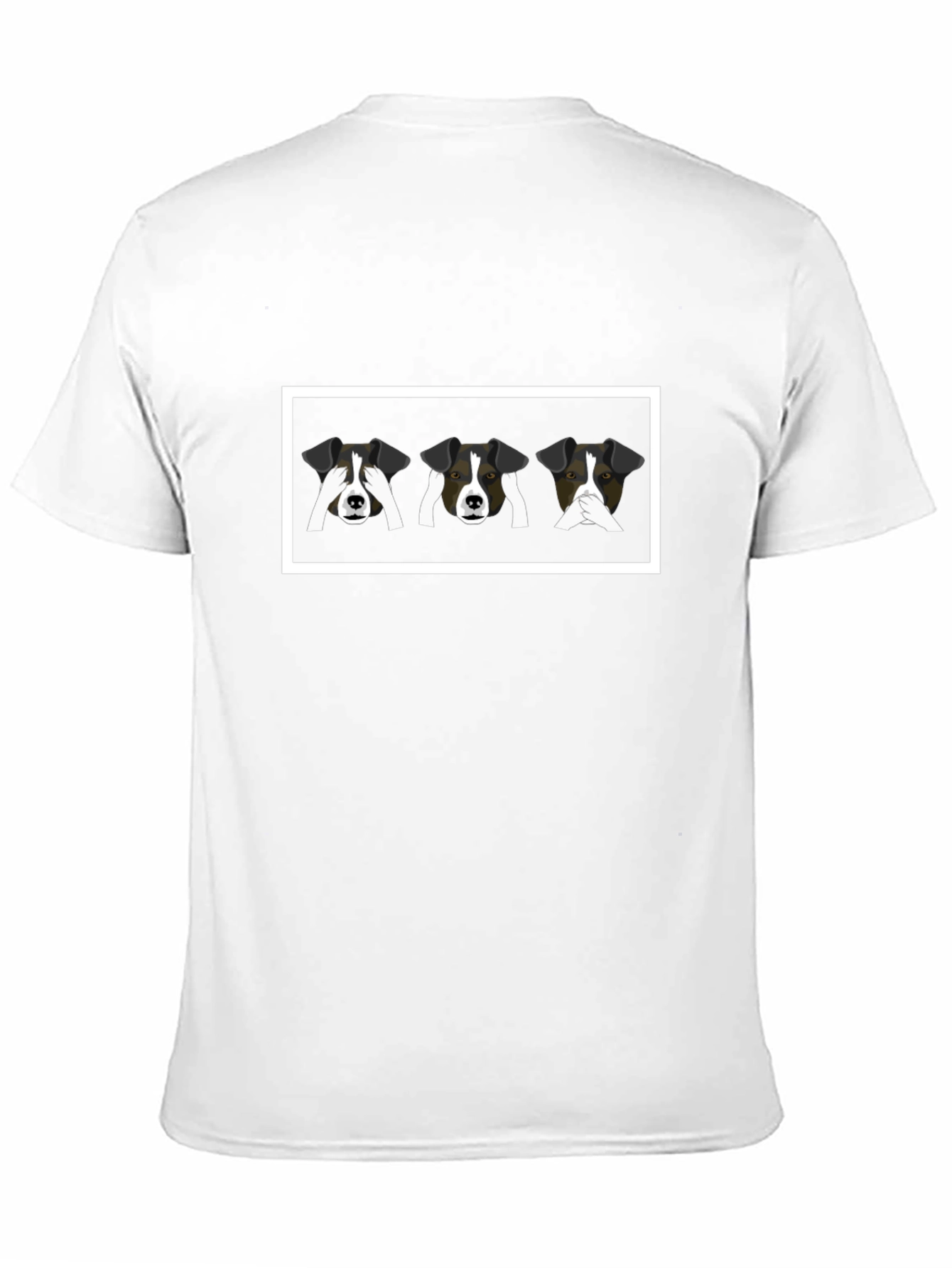 Black Funny Dogs Graphic Black T-Shirt view 11