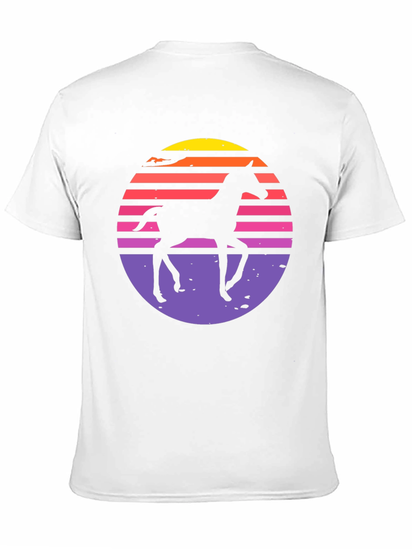 Black Retro Horse Sunset Graphic T-Shirt view 11