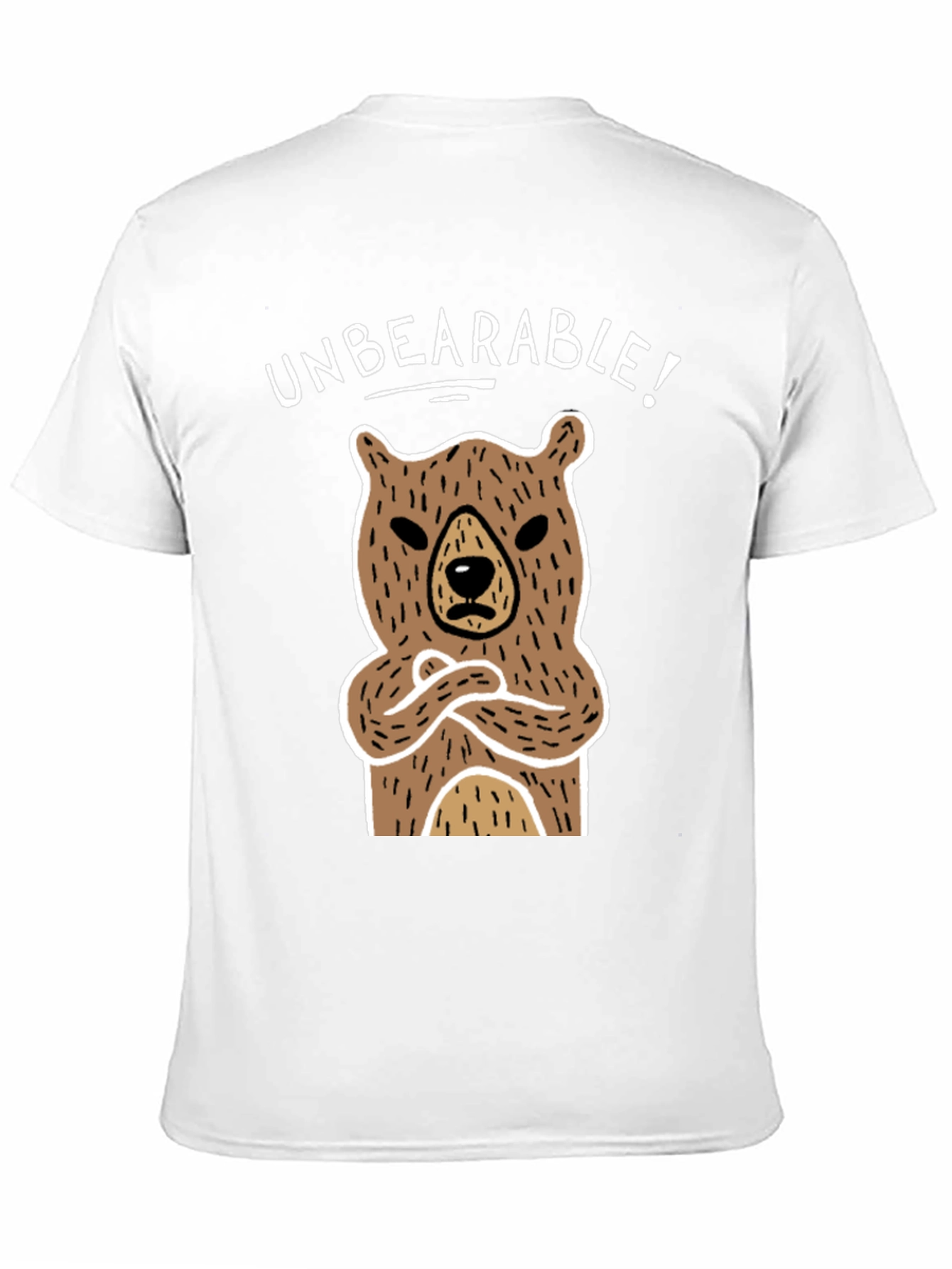 Black Unbearable Bear Graphic T-Shirt view 11