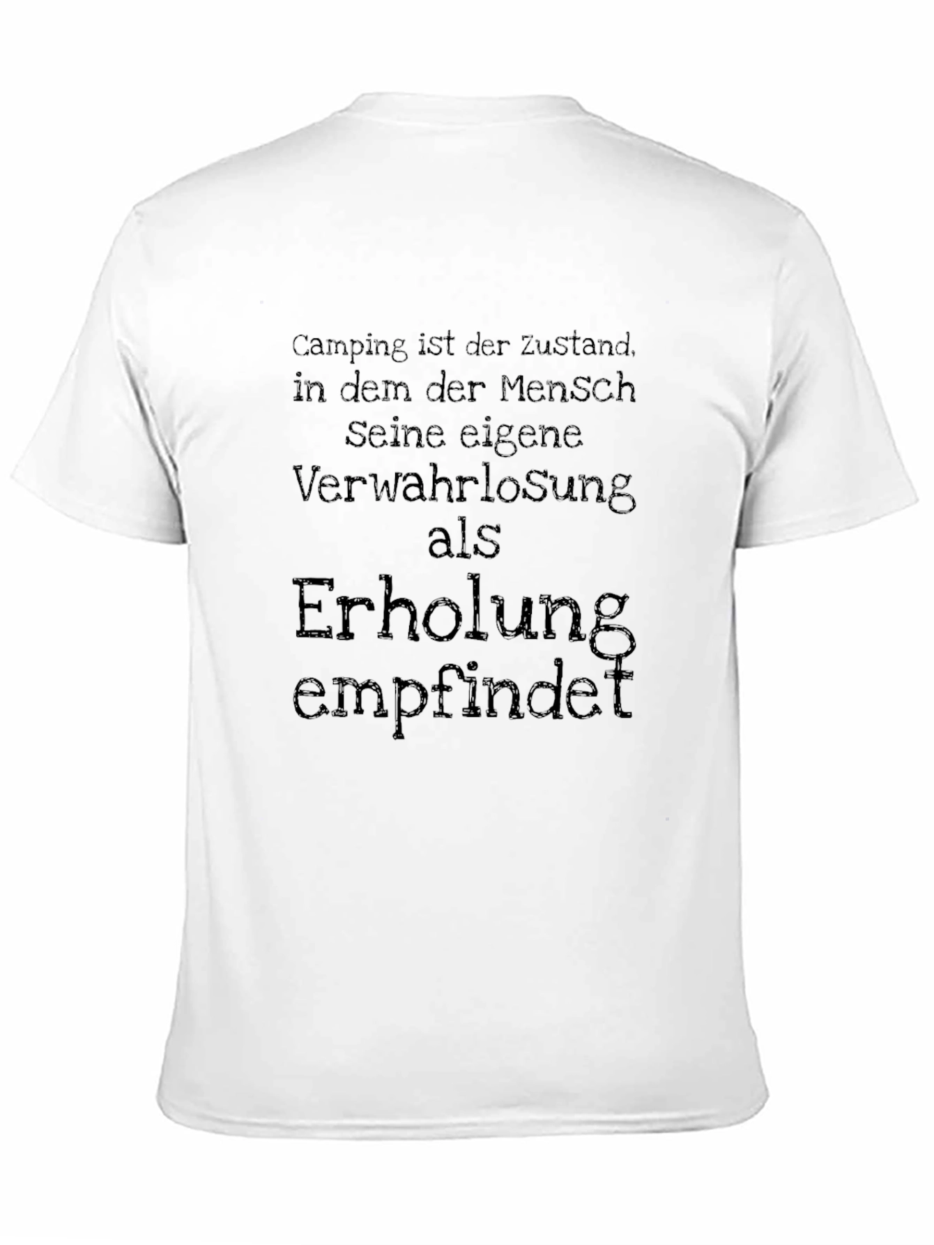 Black Camping State T-Shirt - German Quote view 11