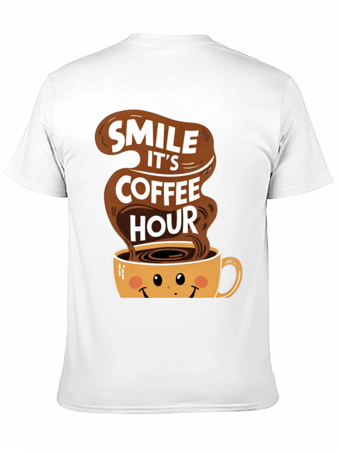 Black Smile It's Coffee Hour Black T-Shirt view 11