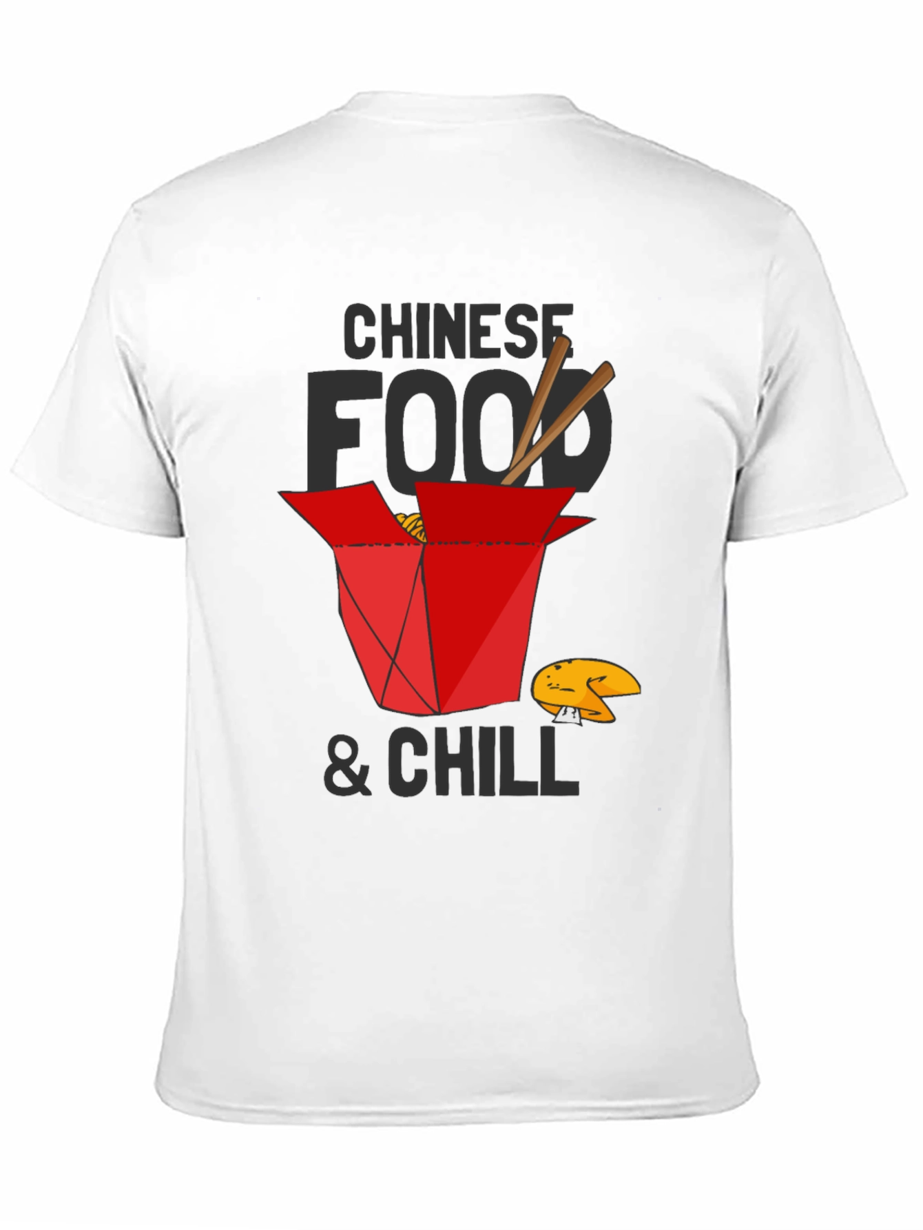 Black Chinese Food and Chill Graphic T-Shirt view 11
