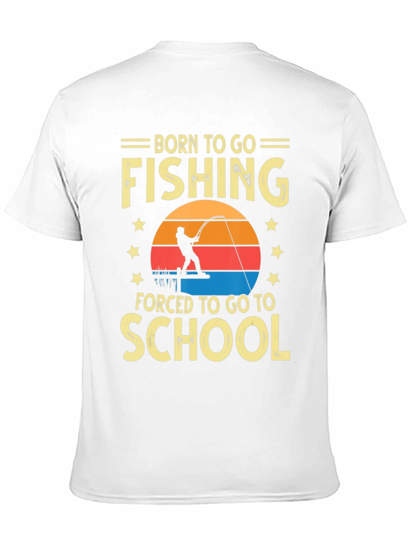 Black Born To Go Fishing T-Shirt view 11