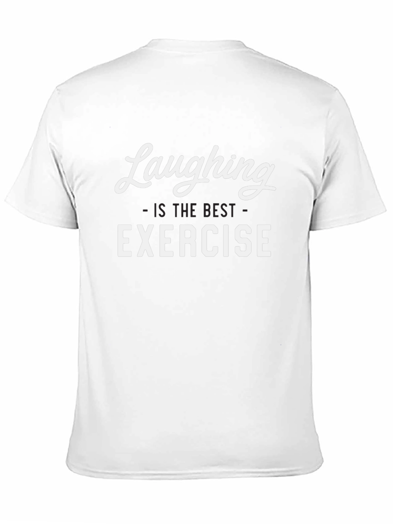 Black Laughing Exercise Black Graphic Tee view 11