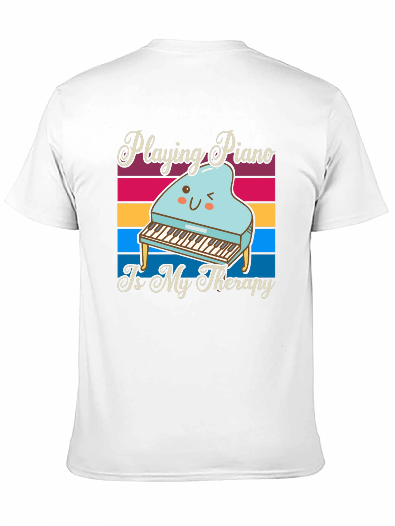 Black Playing Piano is My Therapy T-Shirt view 11