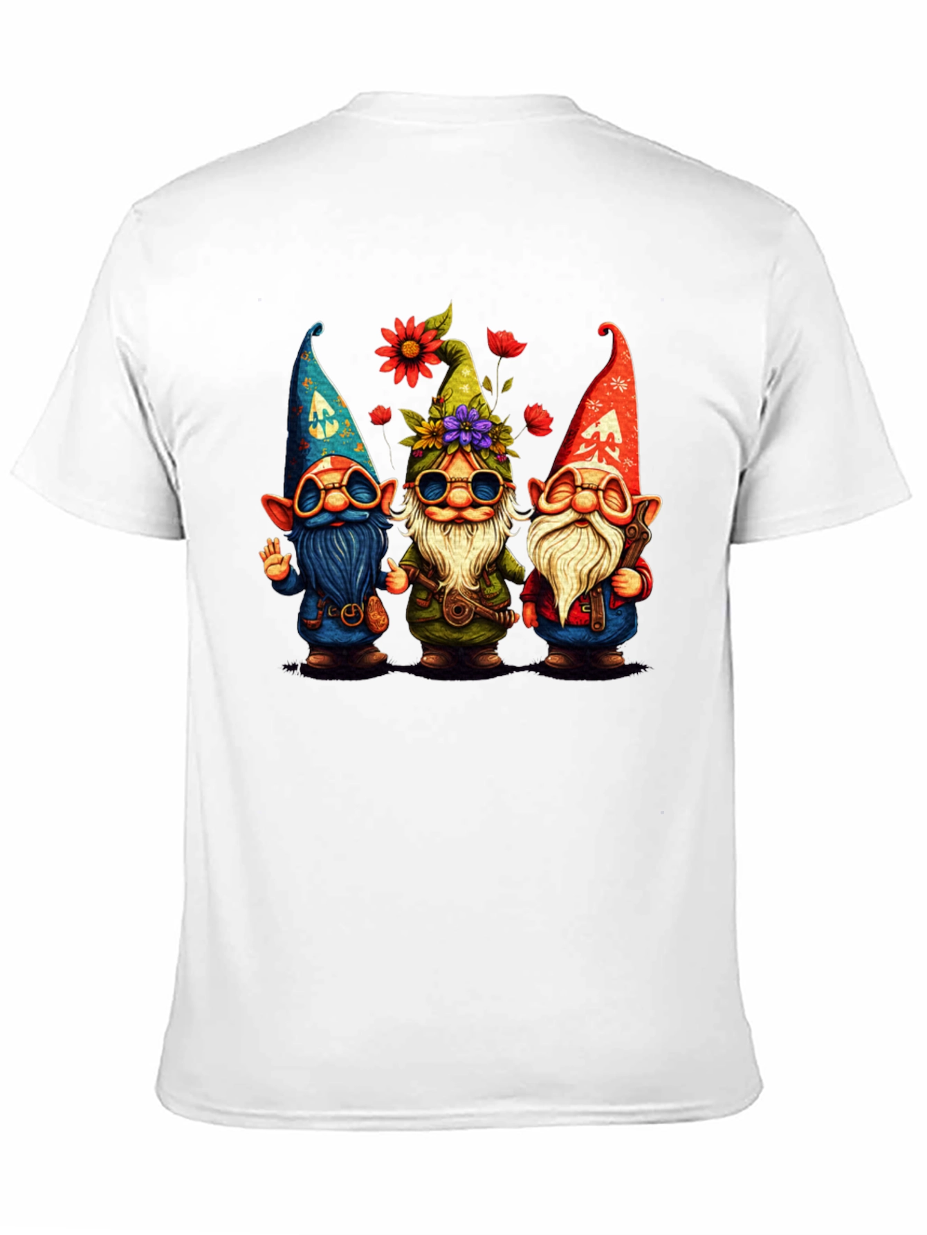 Black Hippie Gnome Graphic Tee view 11