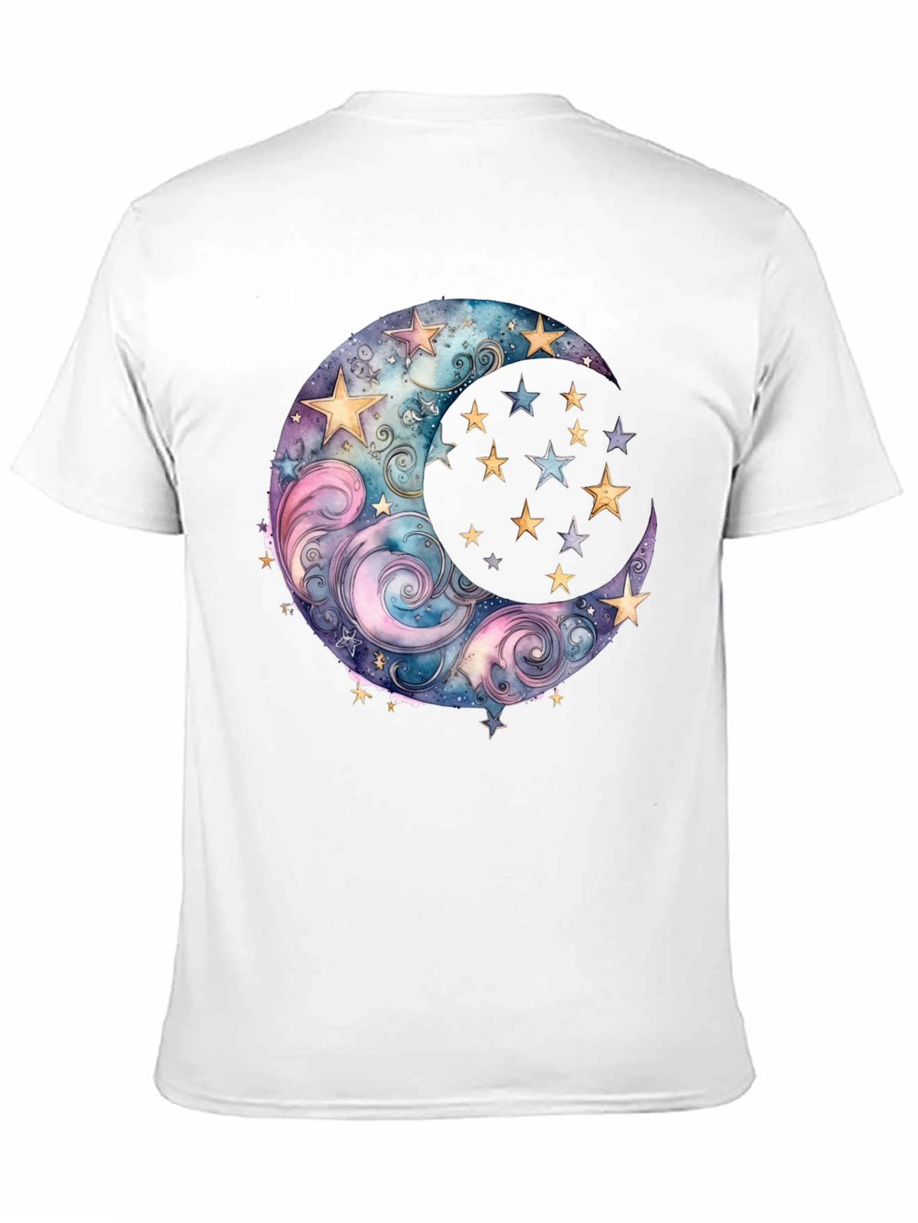 Black Celestial Moon and Stars Graphic Tee - Black view 11