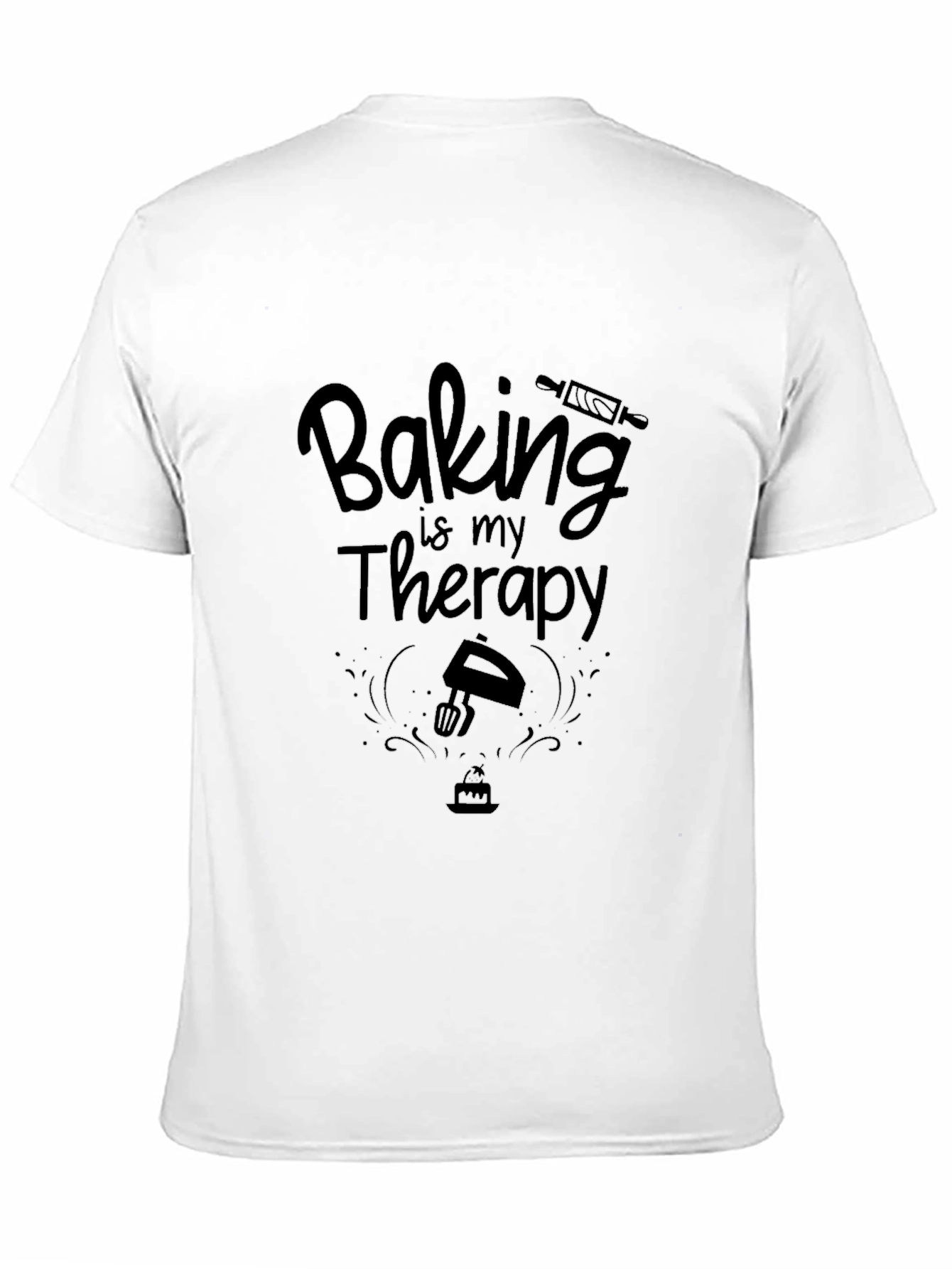 Black Baking is My Therapy Graphic Tee - Unisex view 11