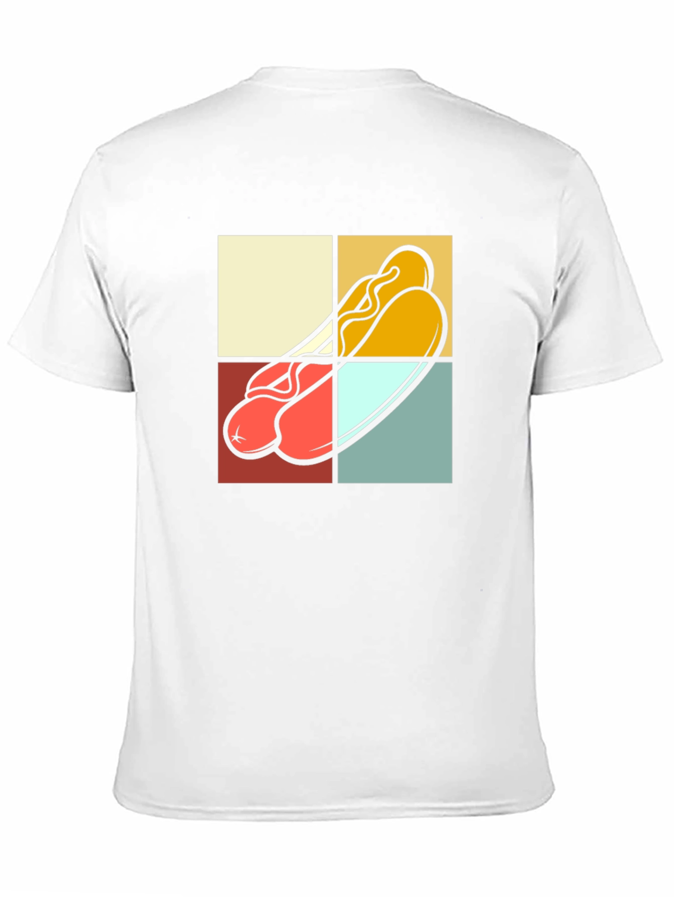 Black Retro Hotdog Graphic T-Shirt - Black Cotton Tee view 11