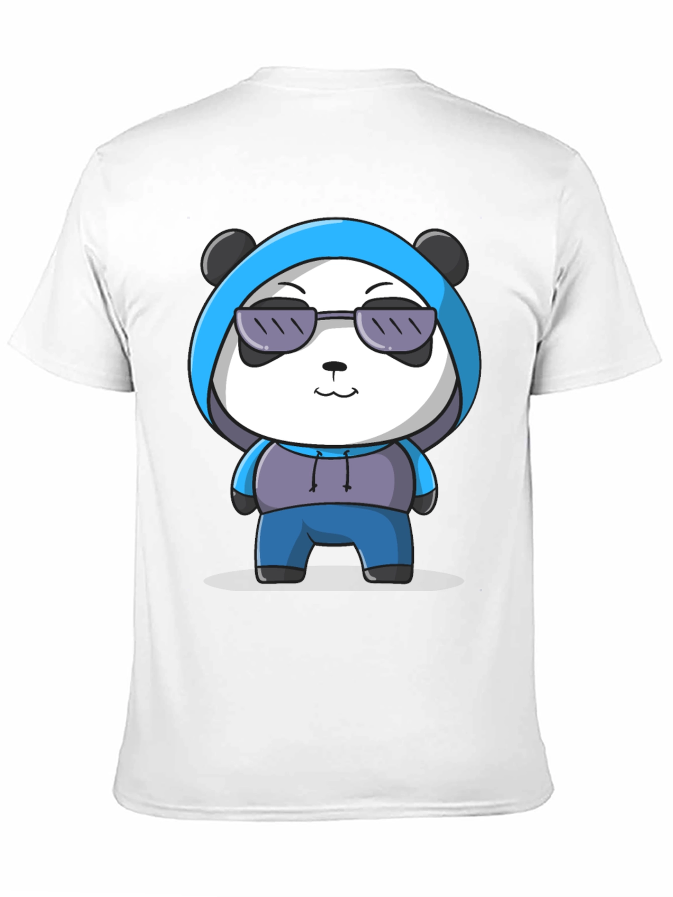 Black Cool Panda Graphic Tee - Casual Black T-Shirt view 11