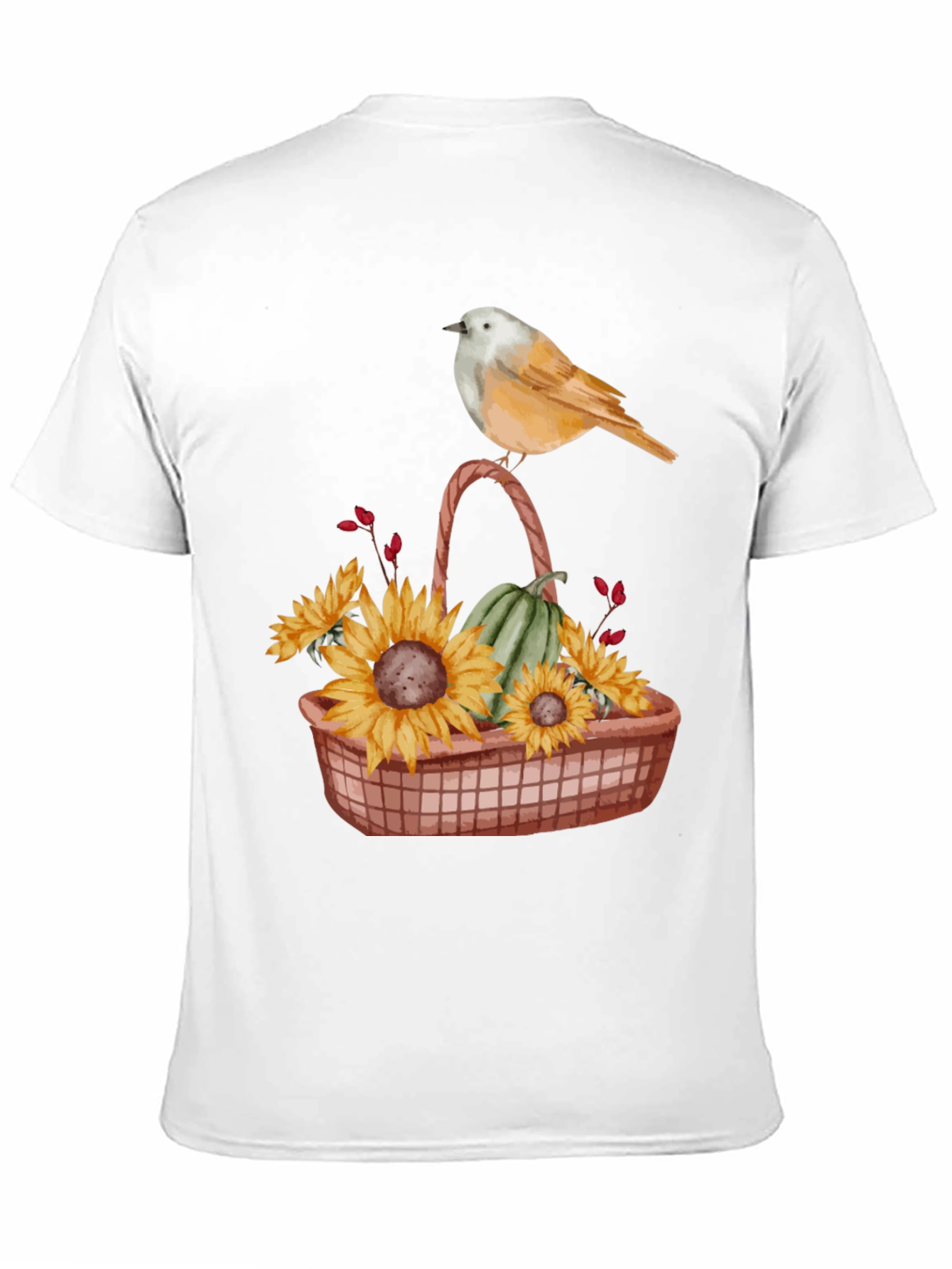 Bird & Basket of Sunflowers Graphic Tee - 11