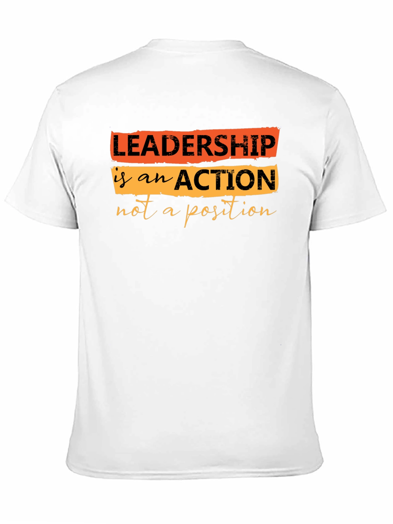 Black Leadership Quote T-Shirt - Black view 11
