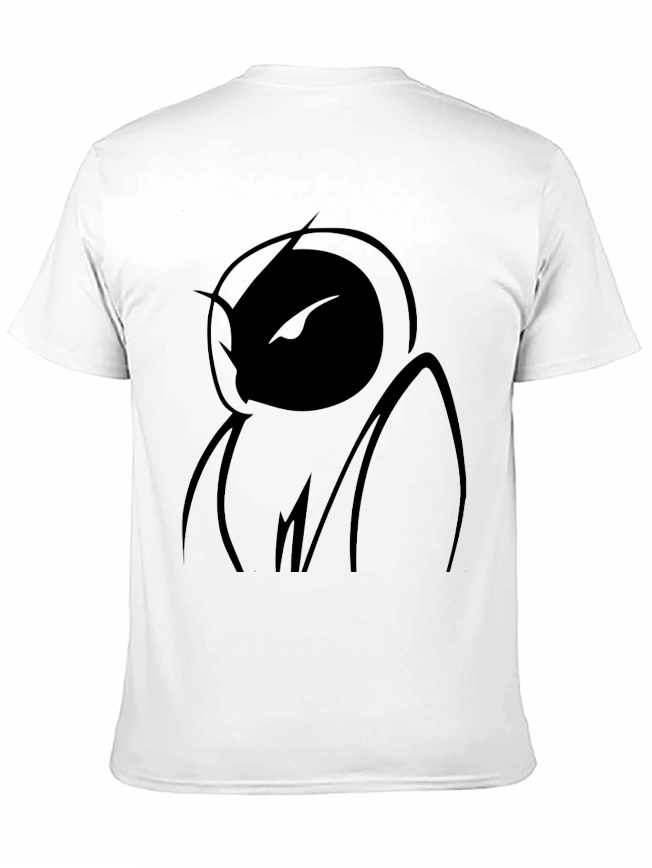 Black Abstract Figure Black T-Shirt view 11
