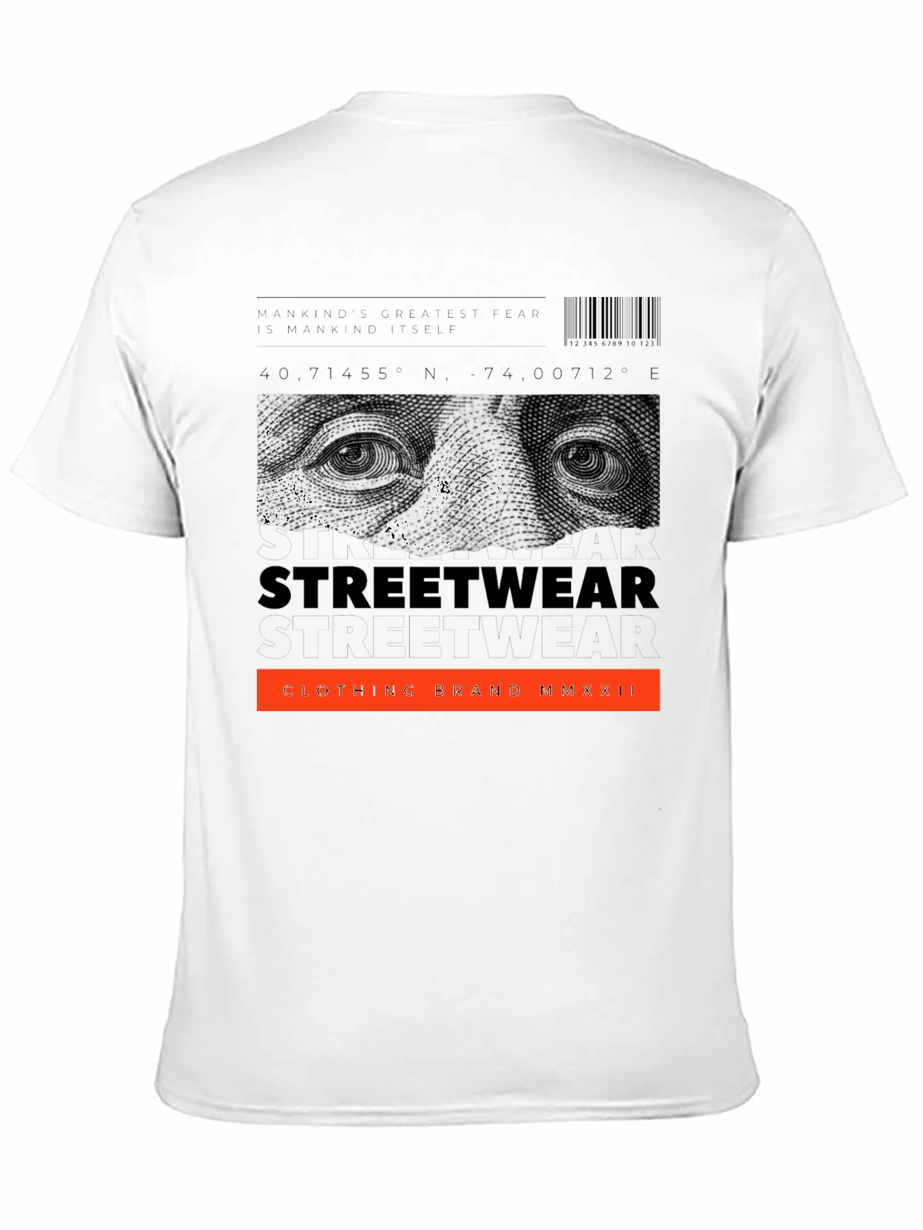 Black Streetwear Graphic Print Black T-Shirt view 11