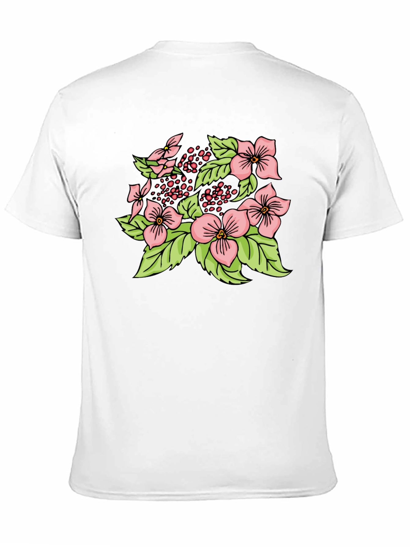 Black Floral Print Black T-Shirt view 11