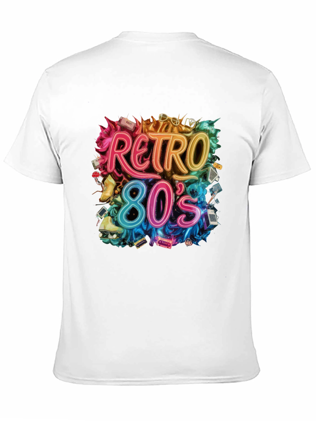 Black Retro 80s Graphic Tee - Nostalgic Style view 11