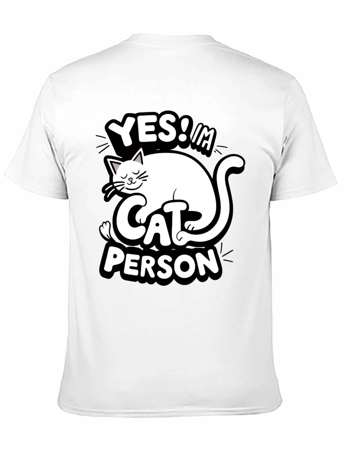 Black Yes! I'm Cat Person Graphic Tee view 11