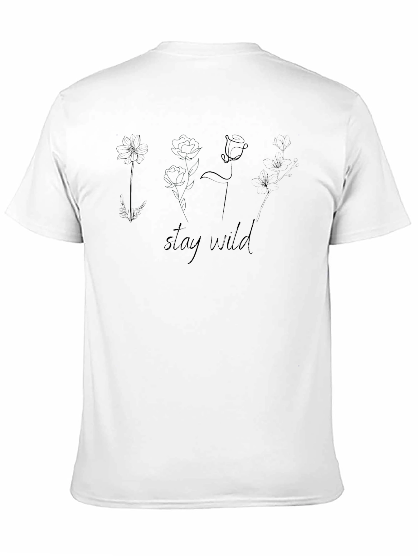 Black Stay Wild Graphic T-Shirt view 11