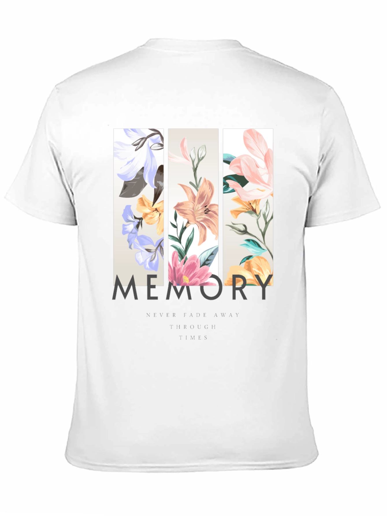 Black Floral Memory Graphic Print Black T-Shirt view 11