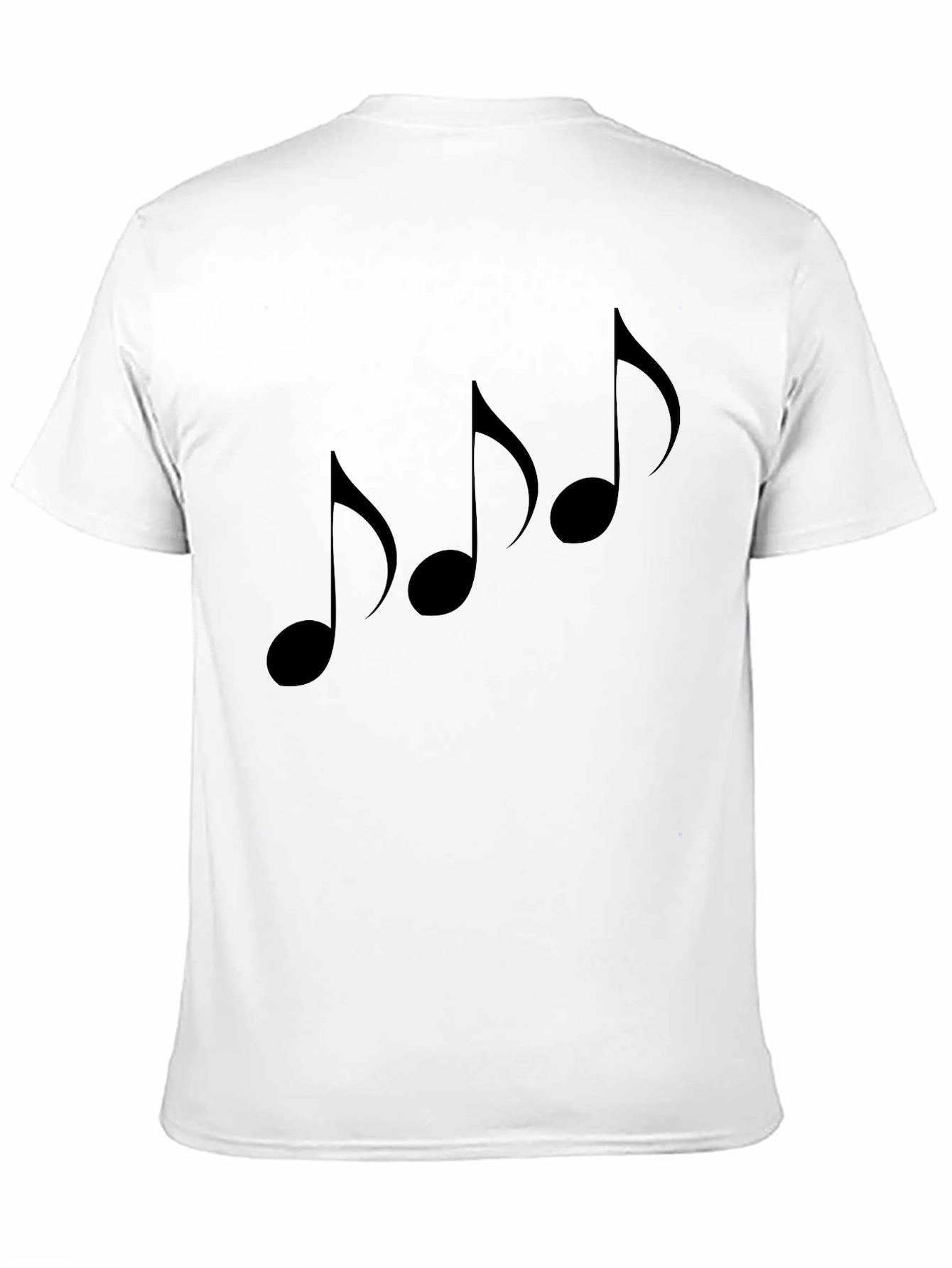 Black Musical Notes Graphic Black T-Shirt view 11