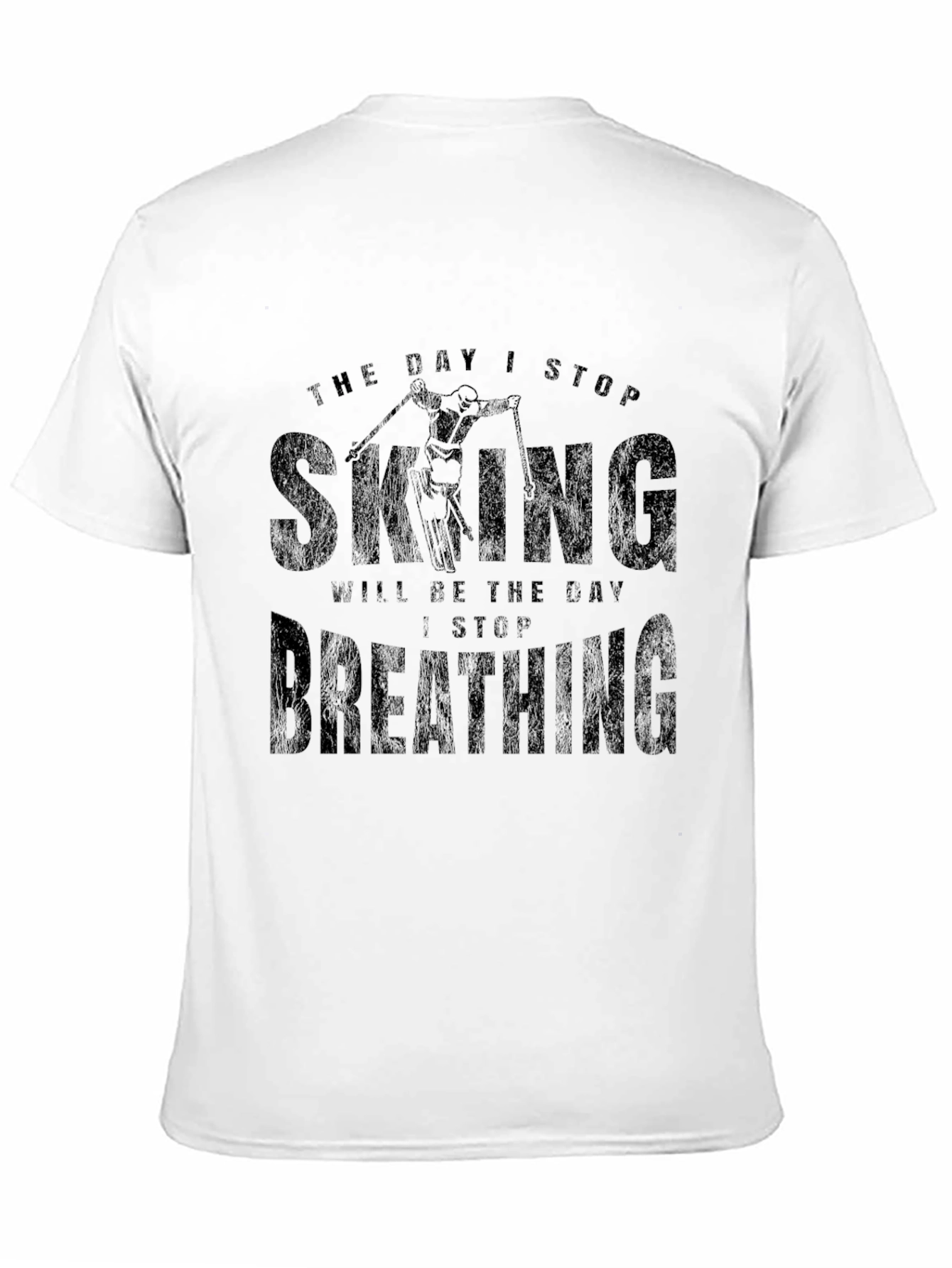 Black Skiing Lover Black T-Shirt view 11