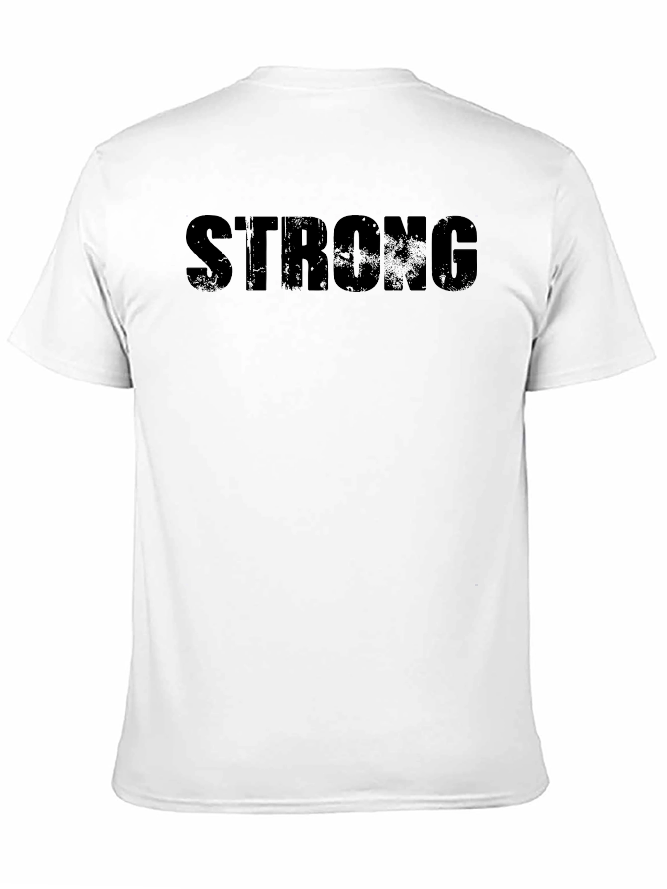 Black Men's Black T-Shirt - STRONG Graphic Tee view 11