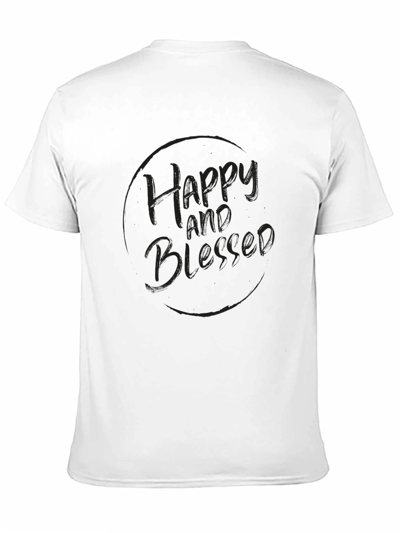 Black Happy and Blessed Black T-Shirt view 11