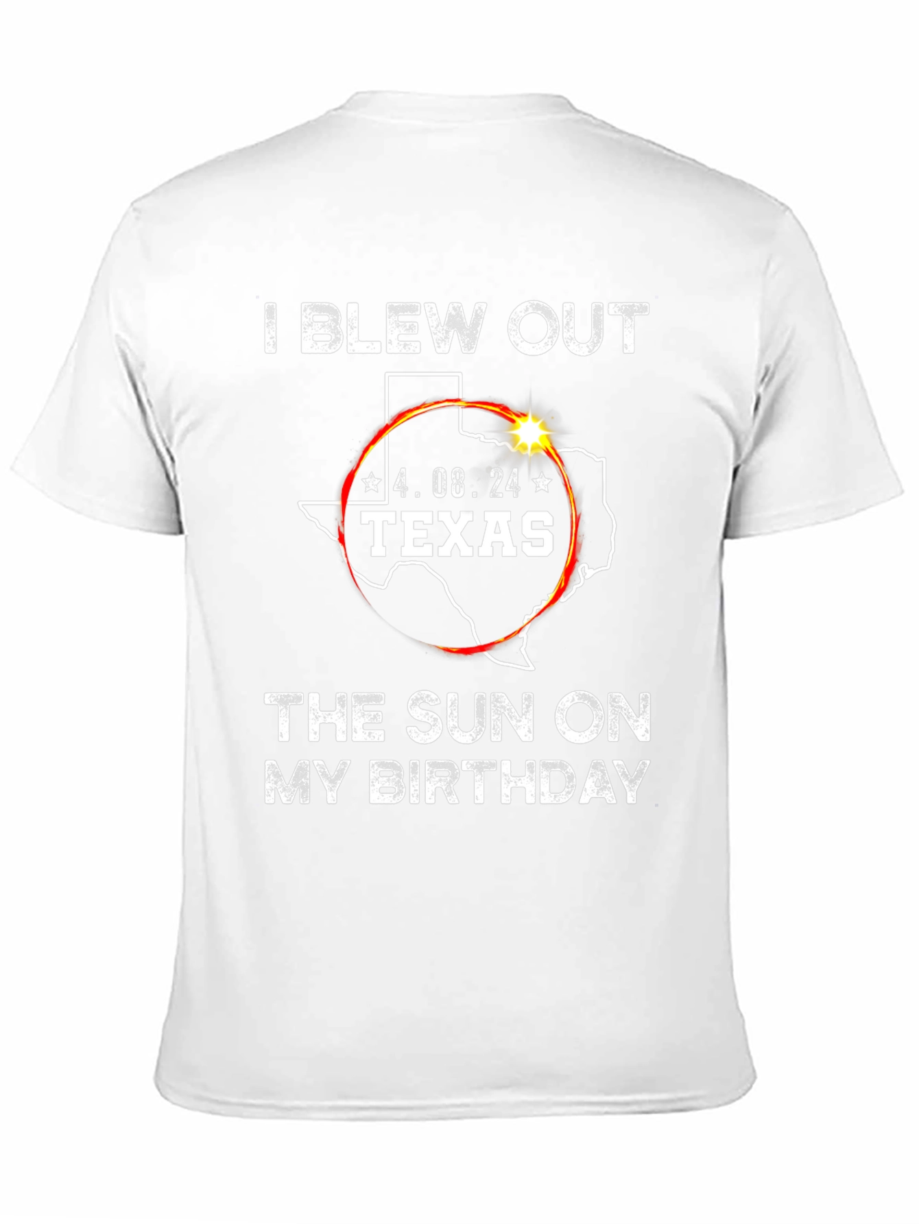 Black Texas Eclipse Birthday T-Shirt, April 8 2024 view 11