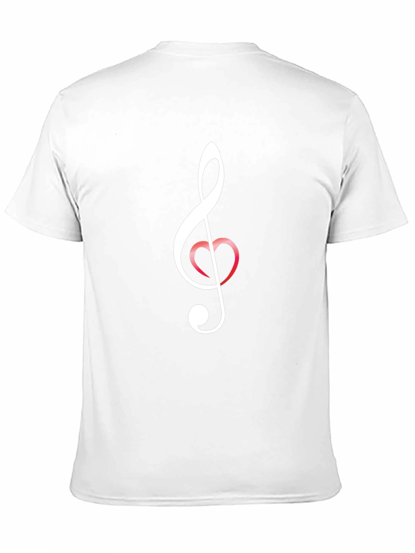 Black Musical Heart Clef Graphic T-Shirt view 11