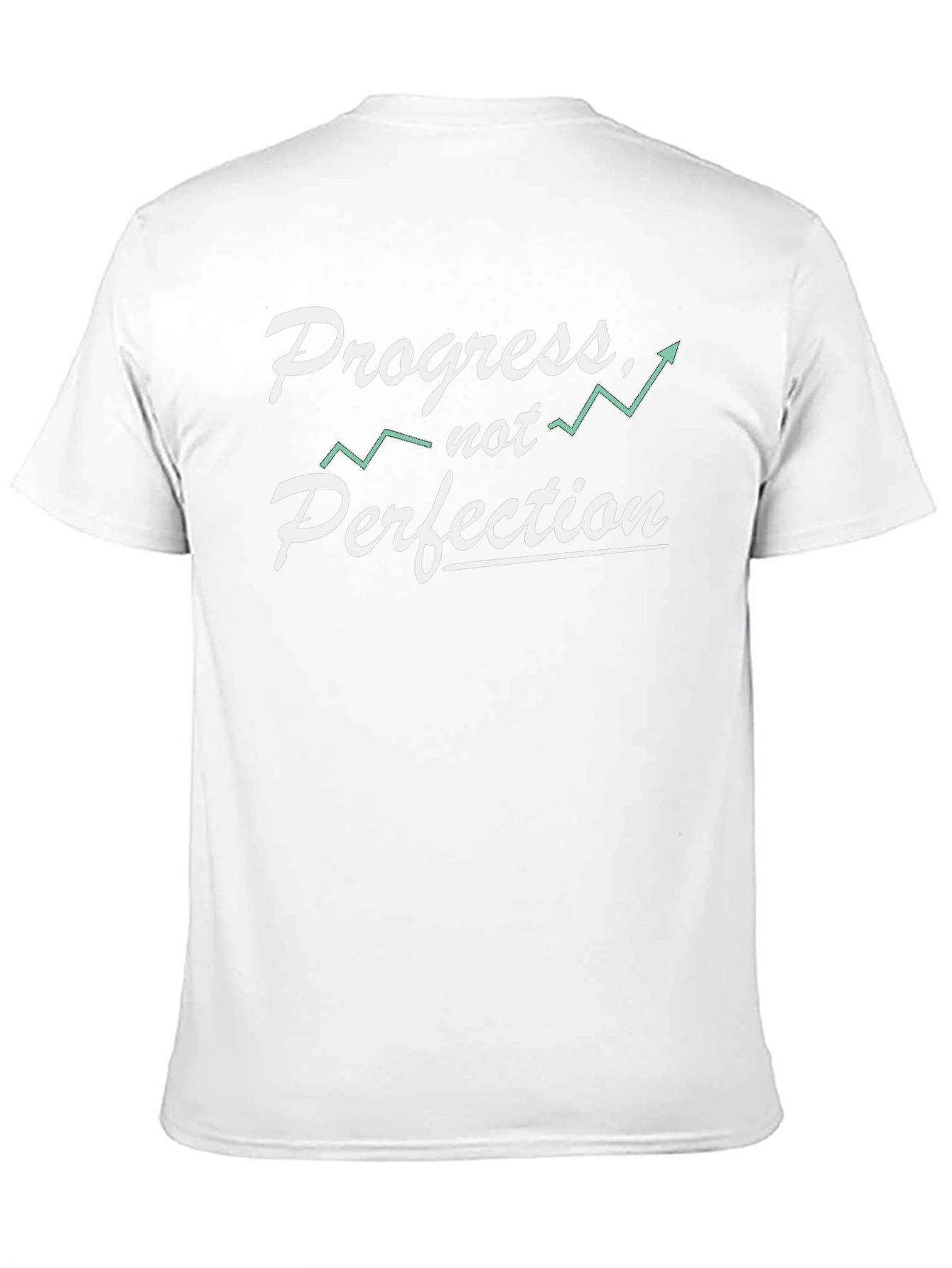 Black Progress Not Perfection Black Graphic Tee view 11