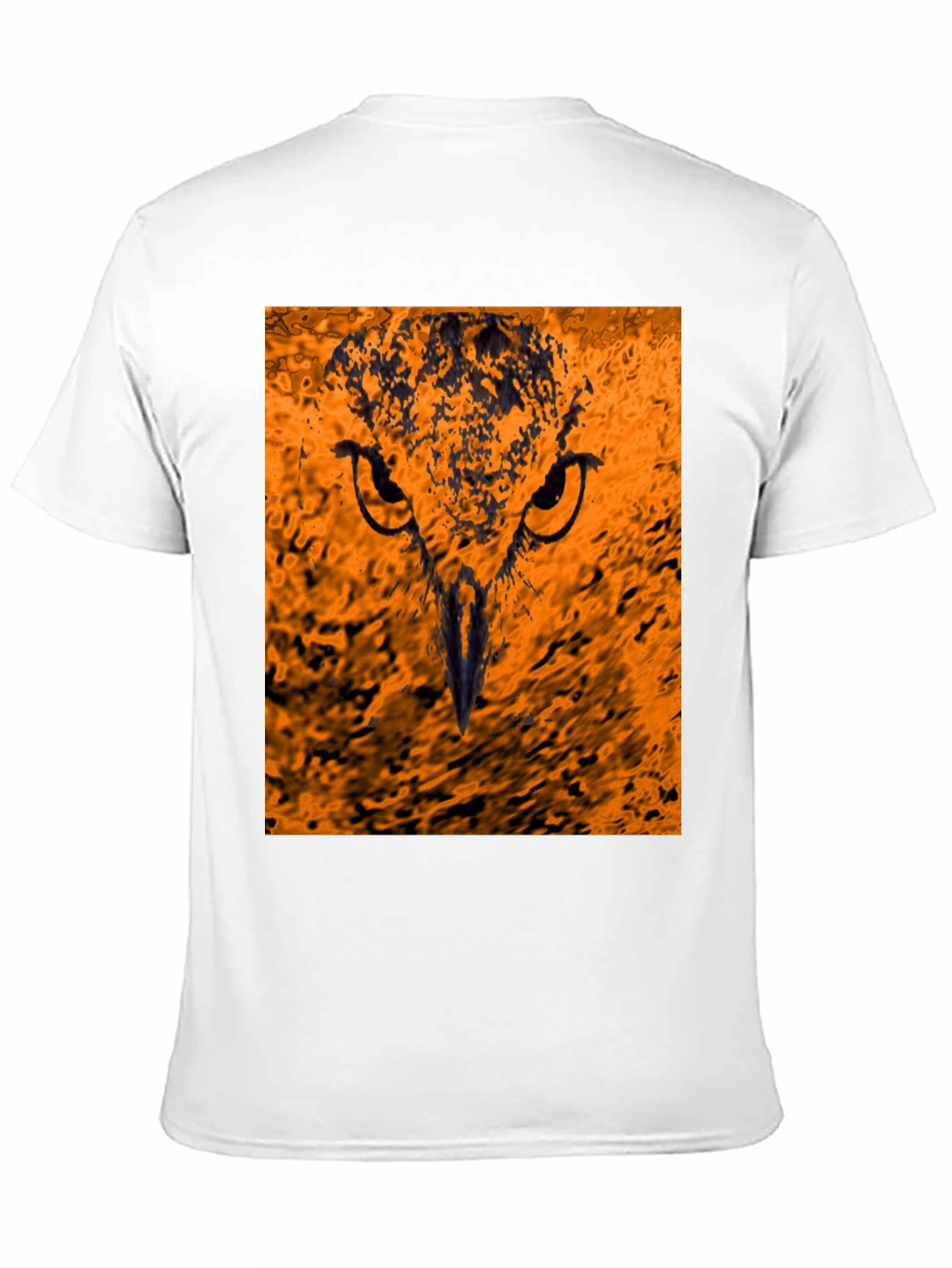 Black Owl Eyes Graphic Tee - Black Cotton Blend view 11