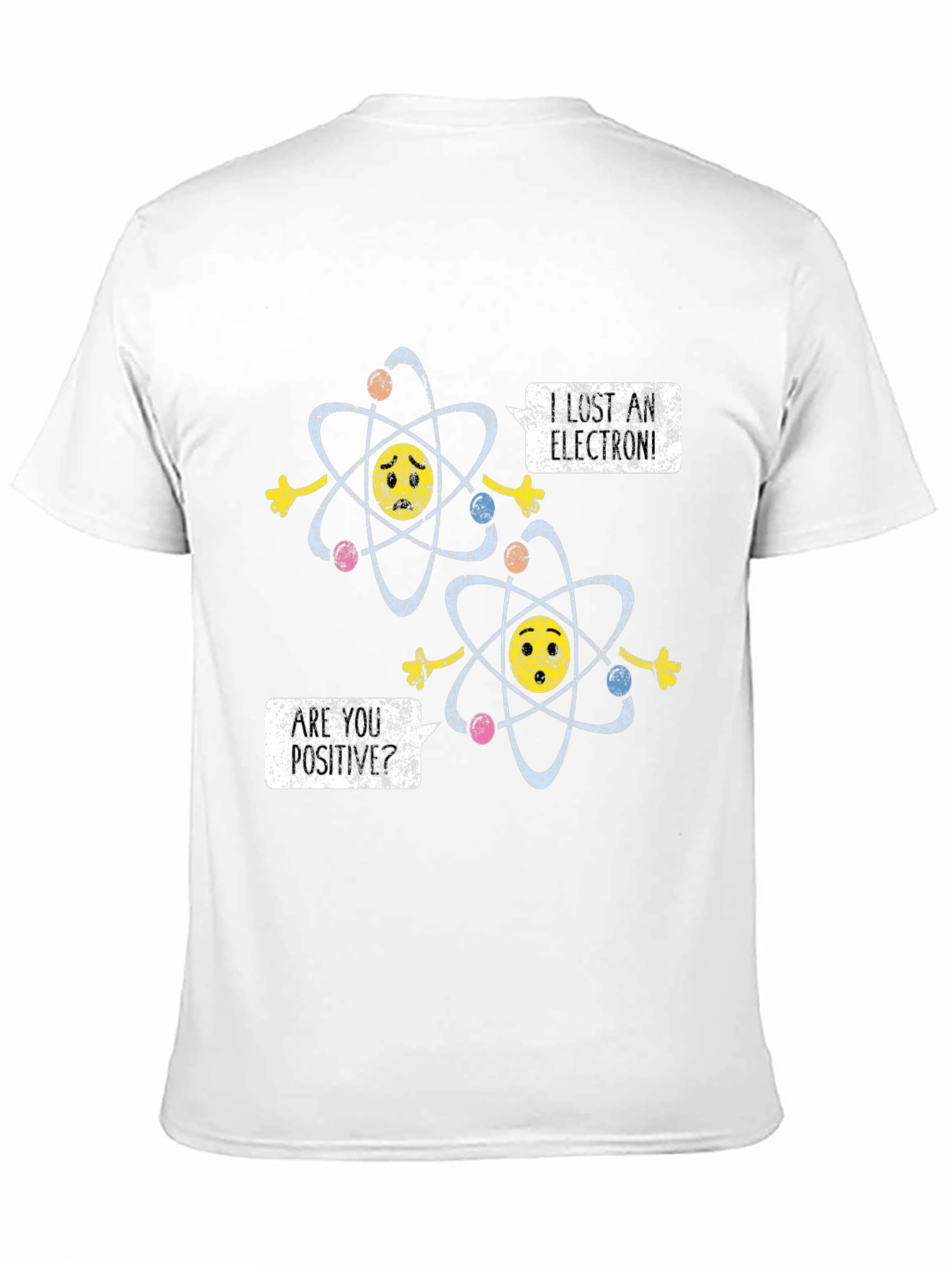 Black Lost Electron Humor T-Shirt view 11
