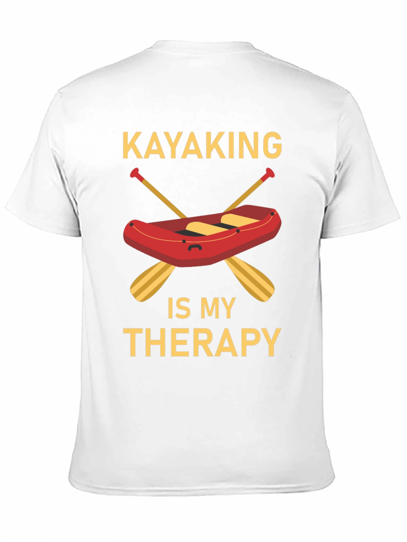 Black Kayaking Therapy Graphic T-Shirt - Black view 11