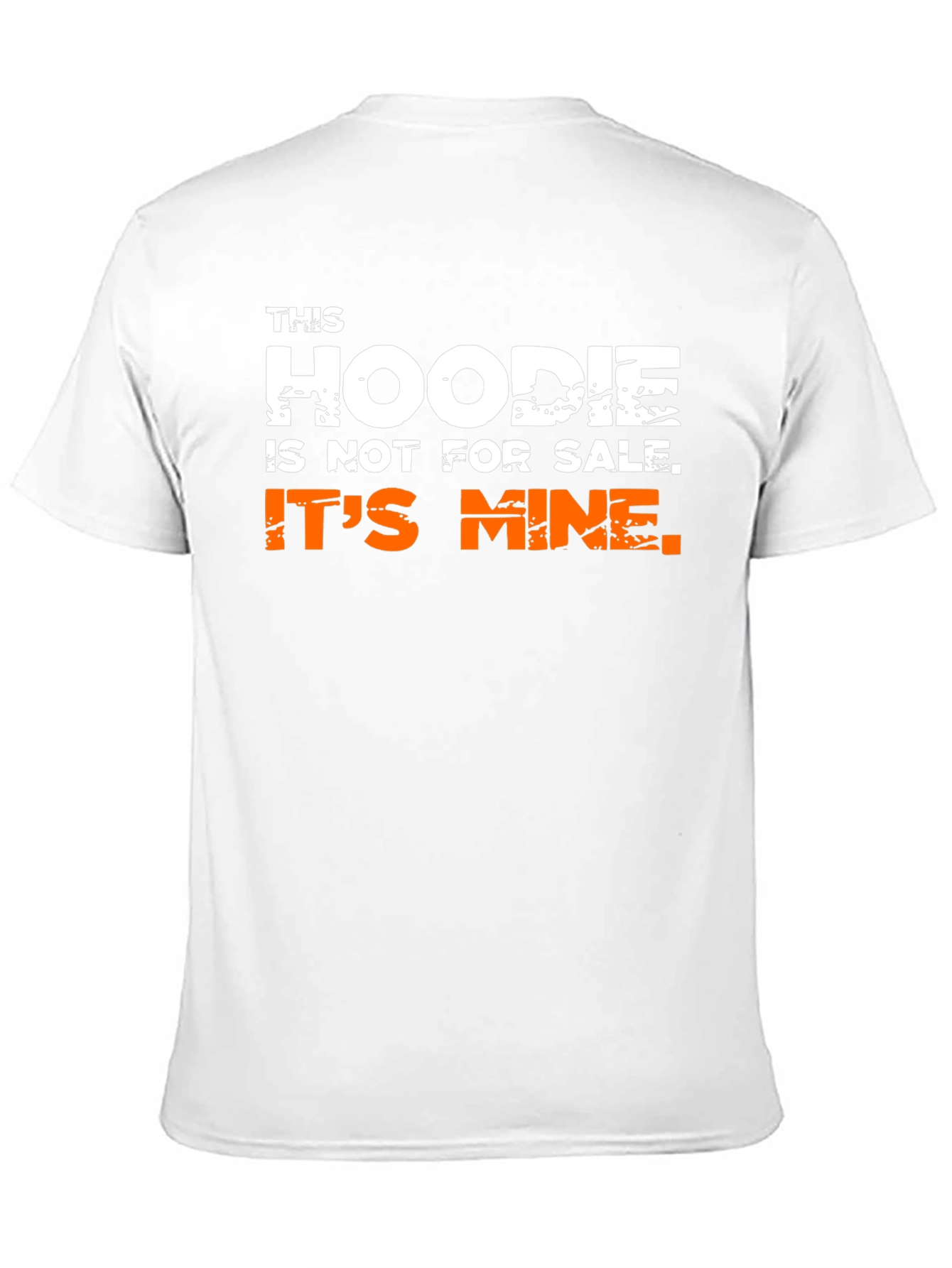 Black Humorous 'This Hoodie Is Not For Sale' Graphic Tee view 11