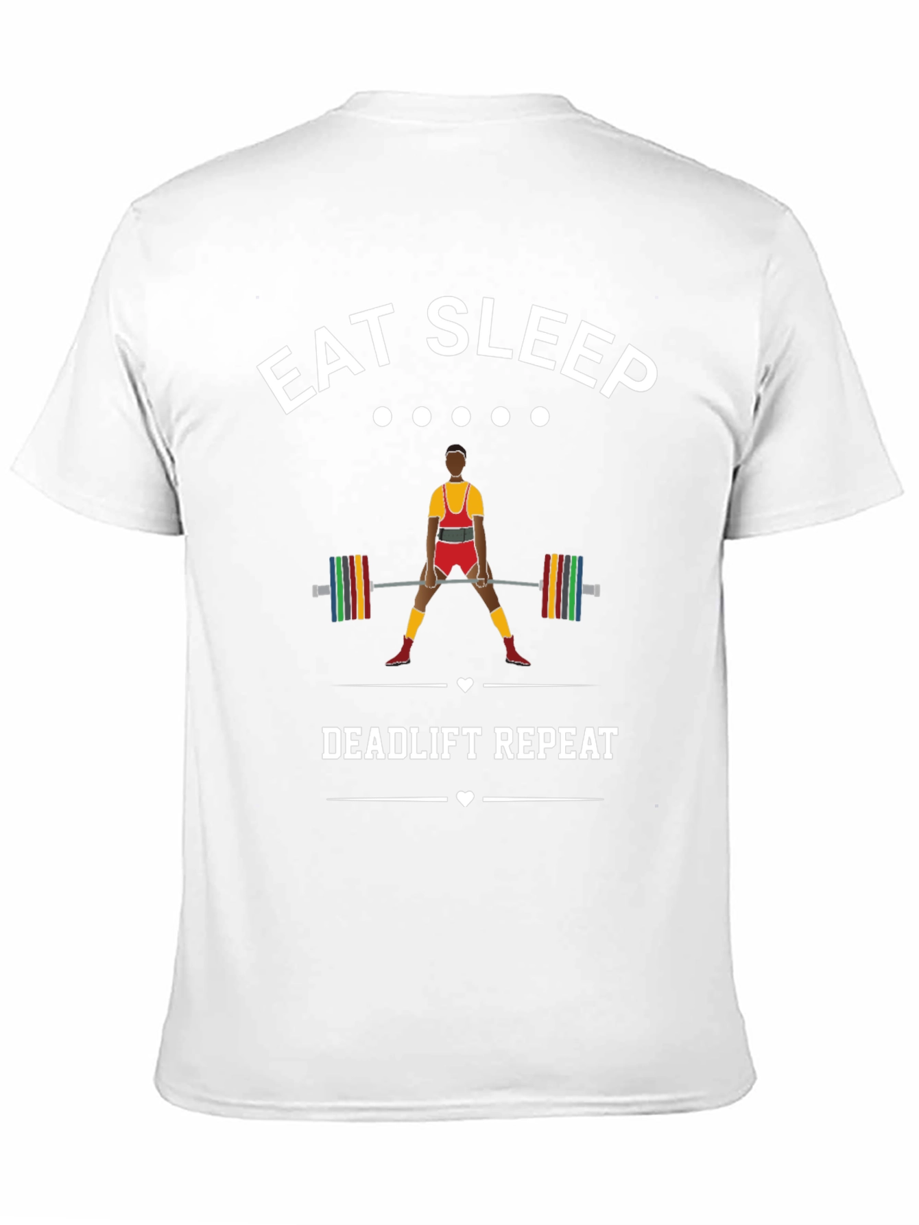 Black Eat Sleep Deadlift Repeat T-Shirt view 11